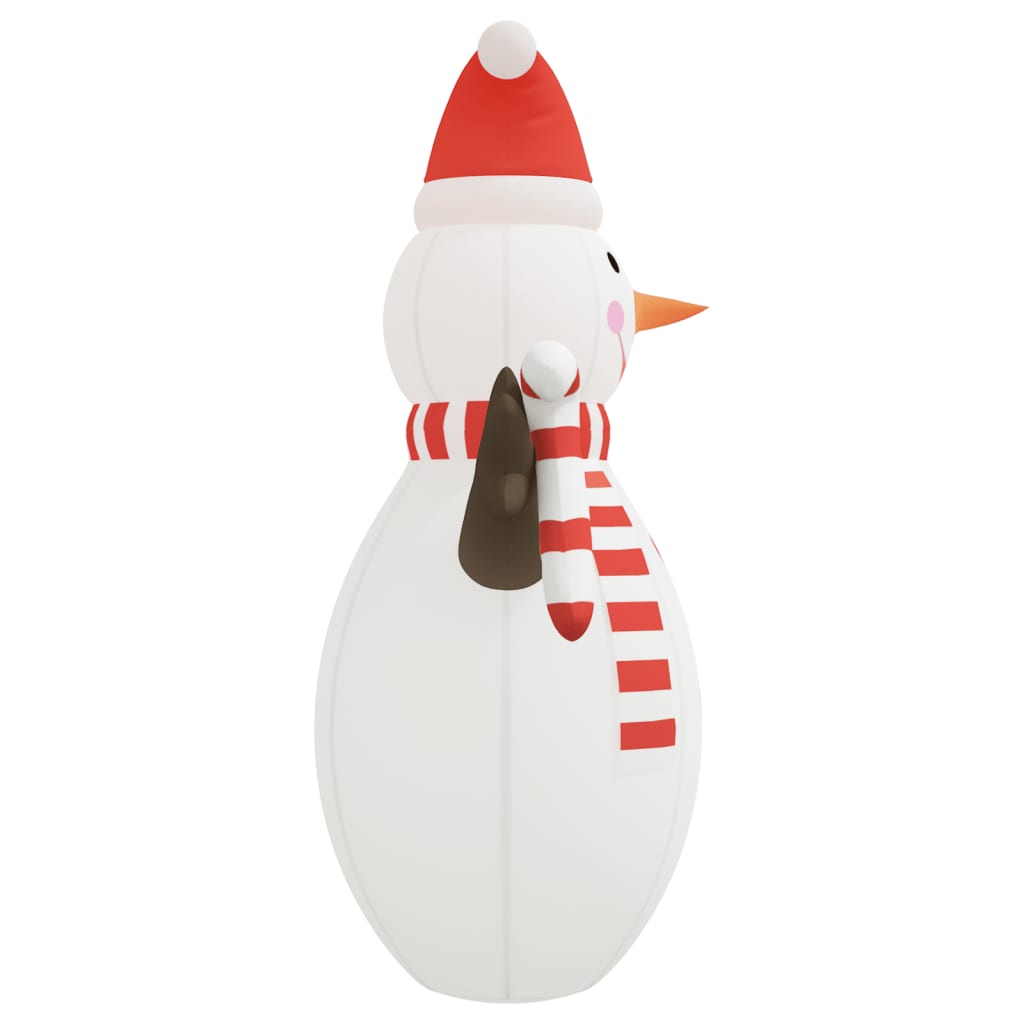 Pupazzo di Neve Natalizio Gonfiabile con LED 630 cm