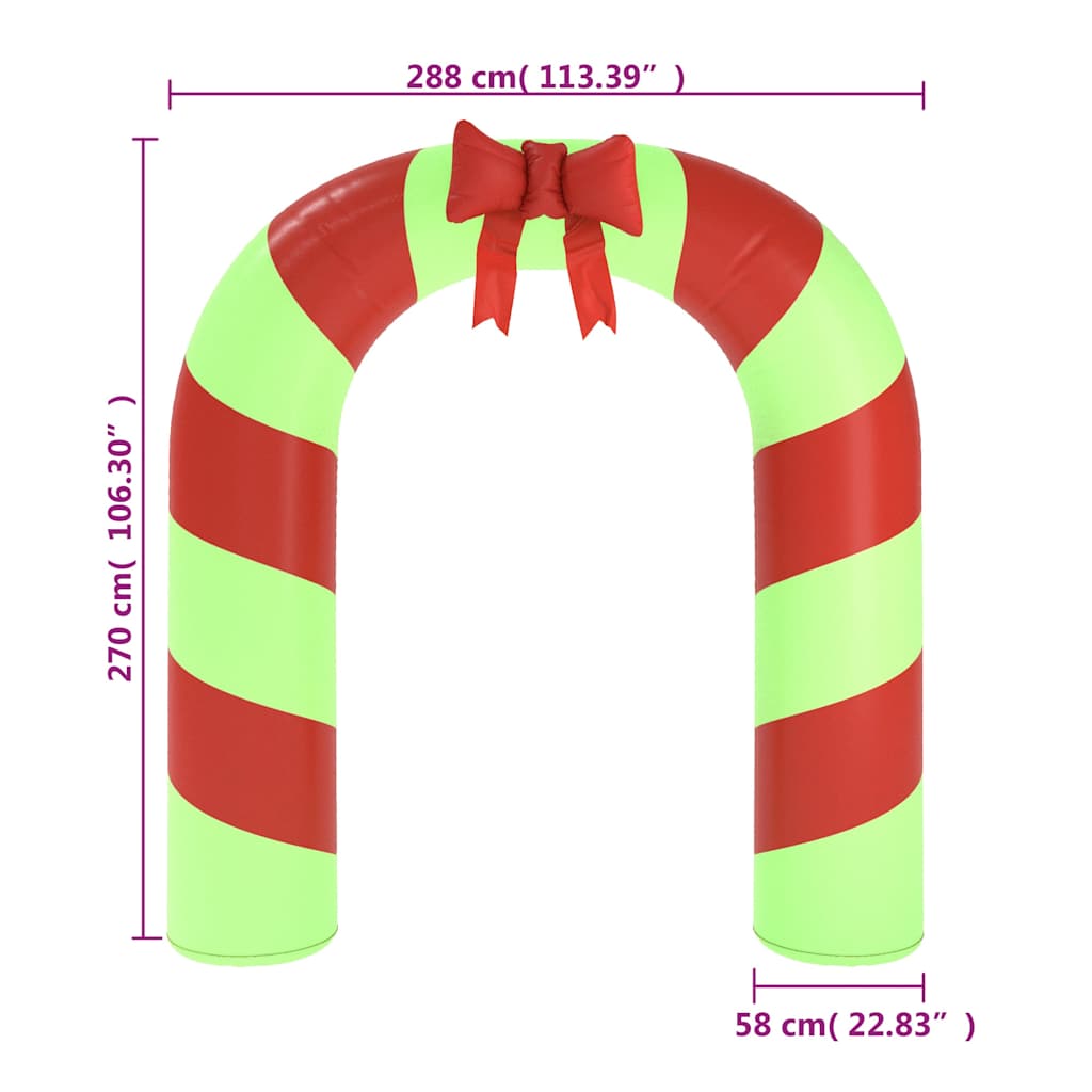Ingresso ad Arco Gonfiabile con LED 270 cm