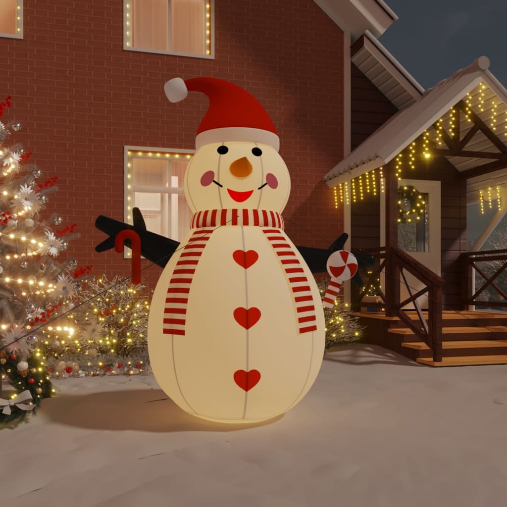 Pupazzo di neve gonfiabile con LED 300 cm