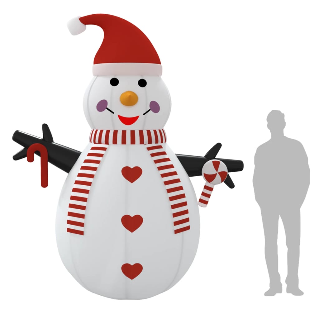 Pupazzo di neve gonfiabile con LED 300 cm