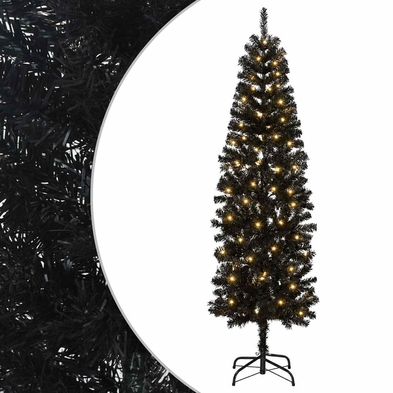 Albero di Natale Artificiale Sottile 180 cm 300 LED