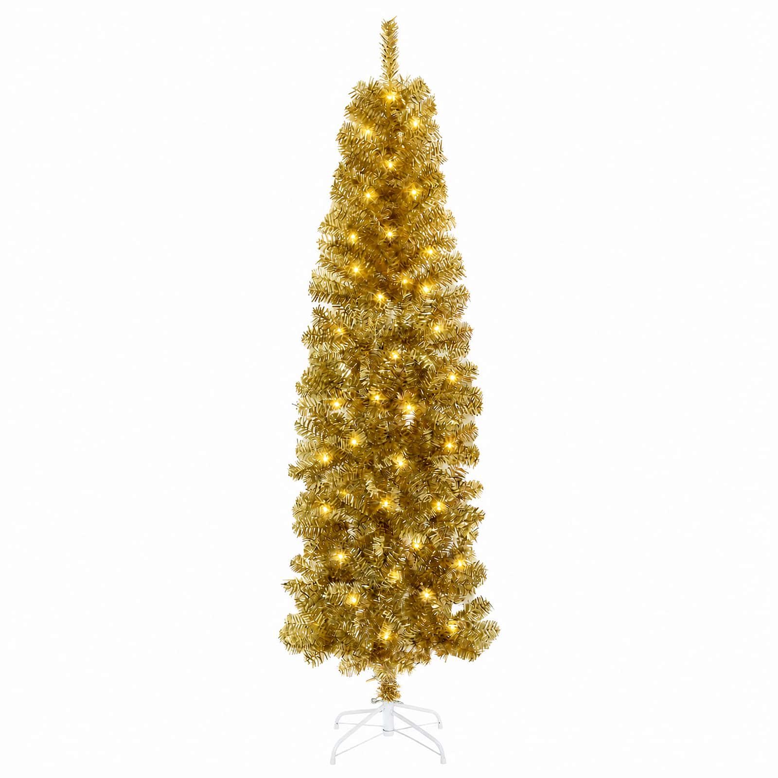 Albero di Natale Artificiale Sottile 180 cm 300 LED