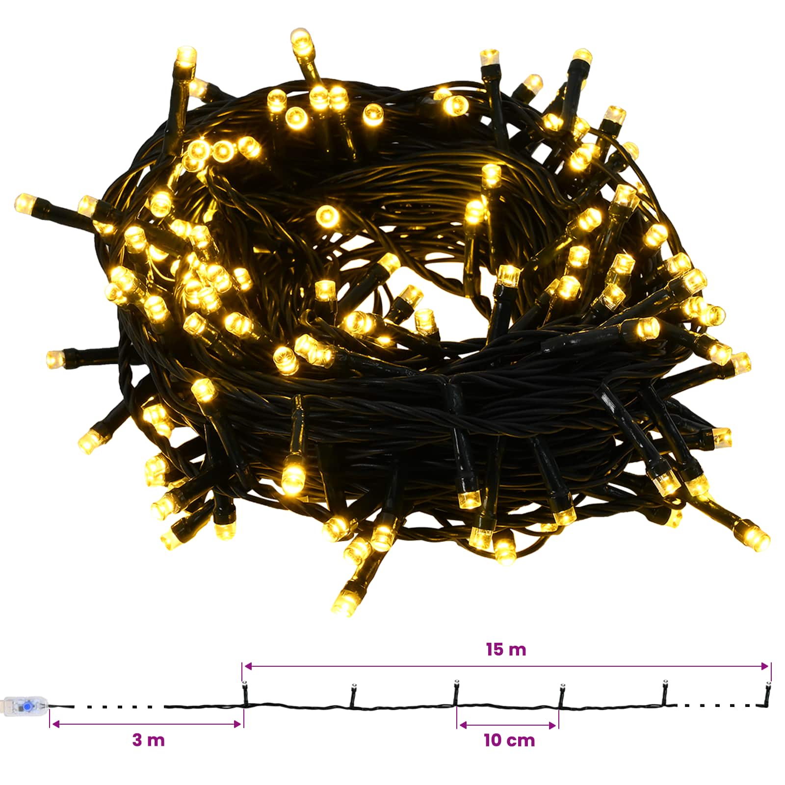 Albero di Natale Artificiale Slim con Palline 120 cm 150 LED