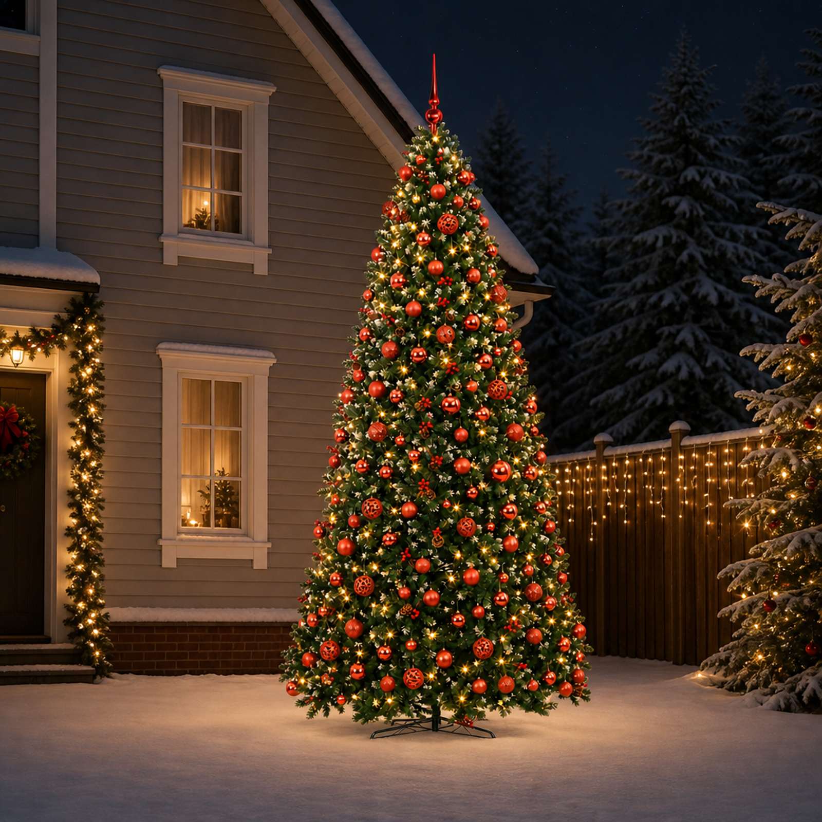 Albero di Natale Artificiale con Rami Pieghevoli 400 cm 600 LED