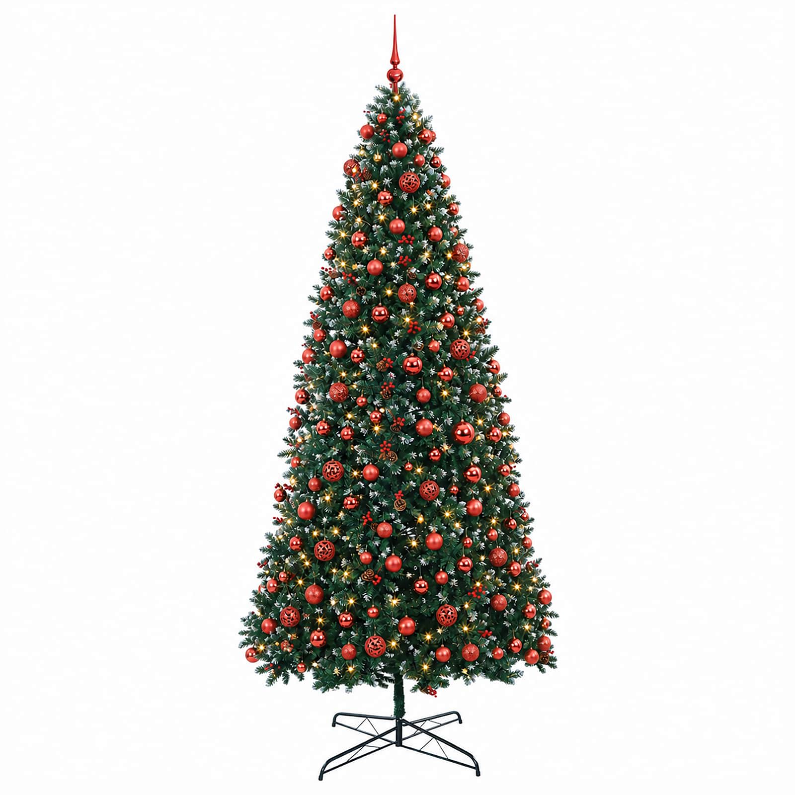 Albero di Natale Artificiale con Rami Pieghevoli 500 cm 900 LED