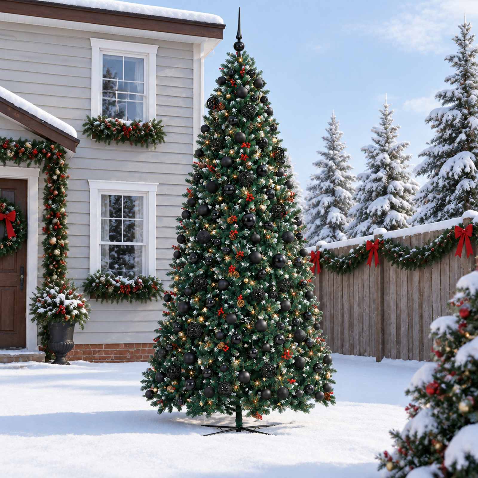 Albero di Natale Artificiale con Rami Pieghevoli 400 cm 600 LED