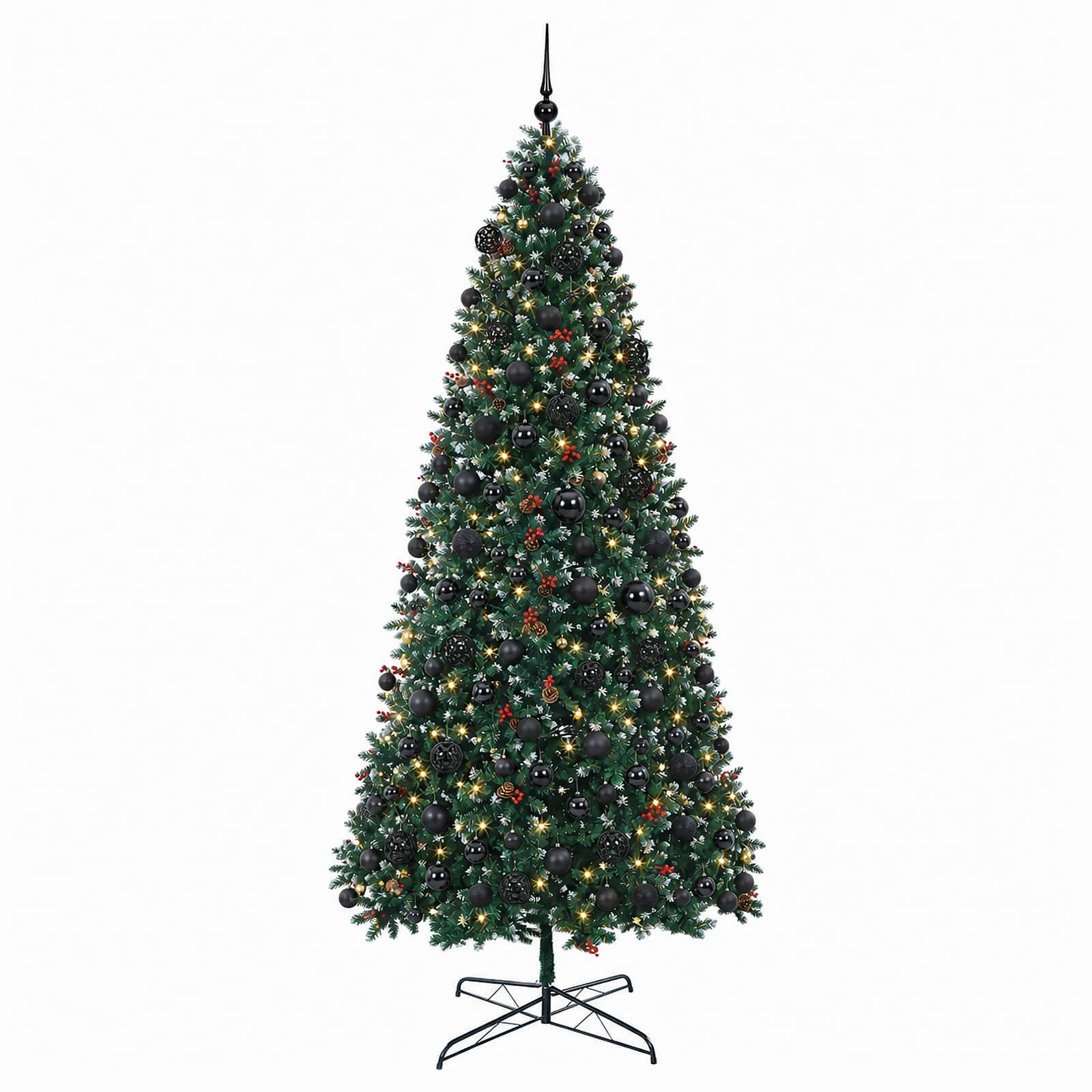 Albero di Natale Artificiale con Rami Pieghevoli 400 cm 600 LED