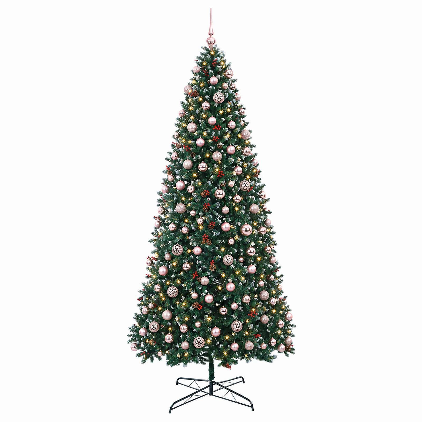 Albero di Natale Artificiale con Rami Pieghevoli 500 cm 900 LED