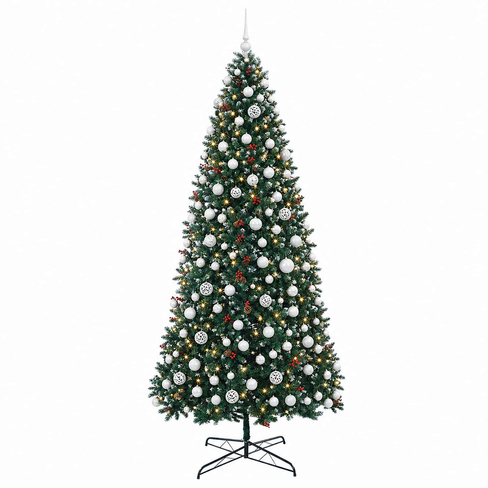 Albero di Natale Artificiale con Rami Pieghevoli 400 cm 600 LED
