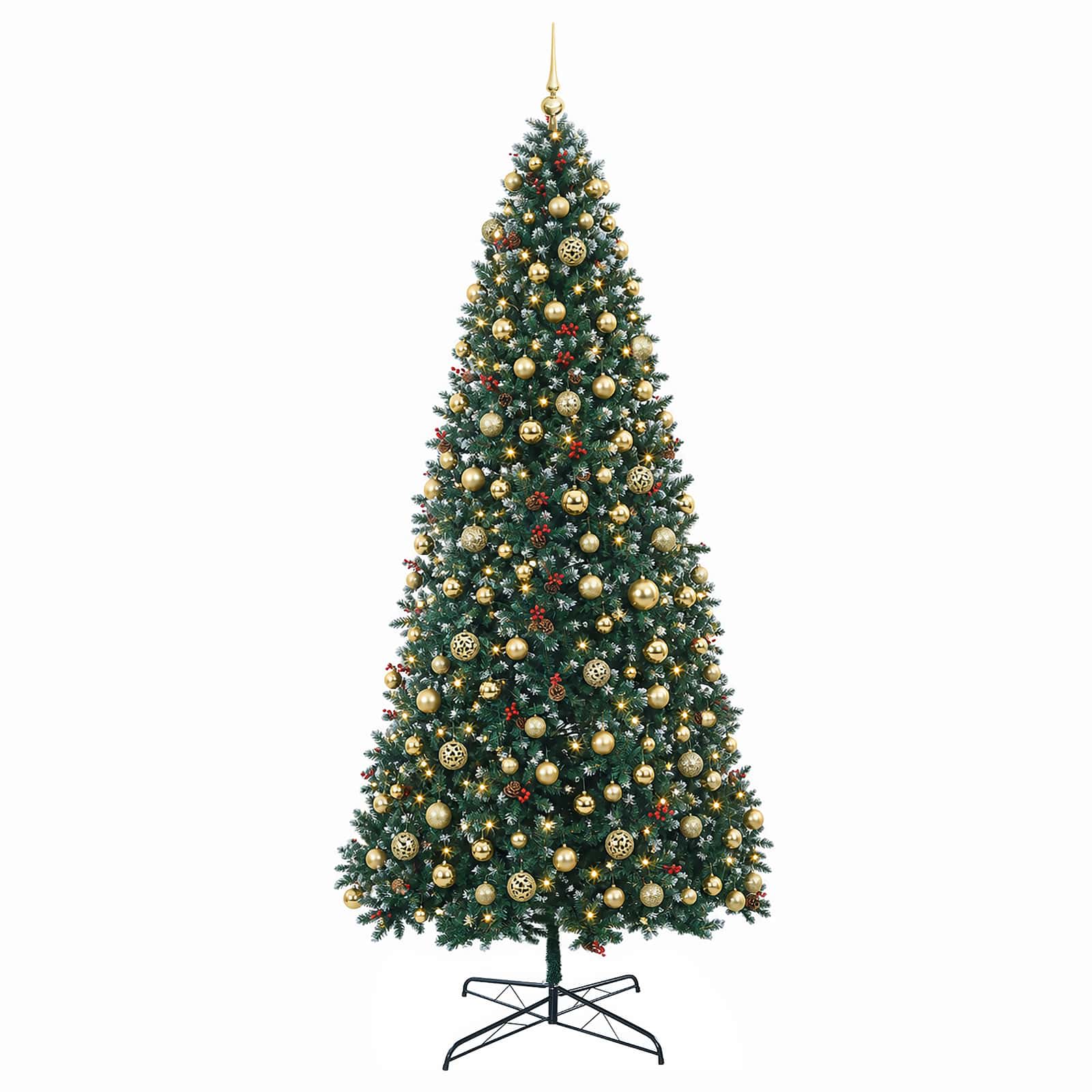 Albero di Natale Artificiale con Rami Pieghevoli 500 cm 900 LED