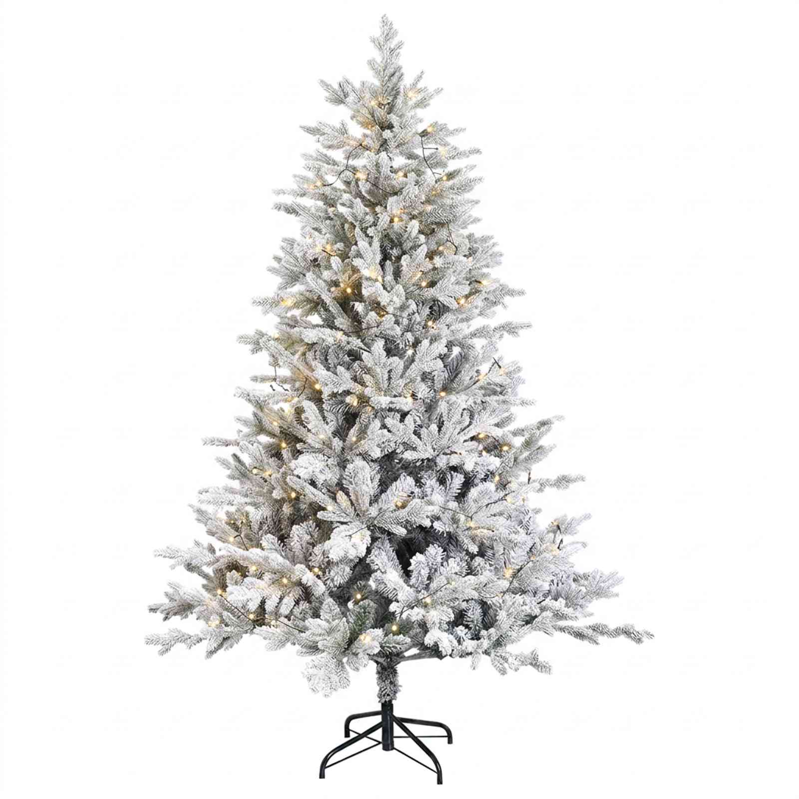 Albero di Natale Artificiale con Rami Pieghevoli 150 cm 150 LED