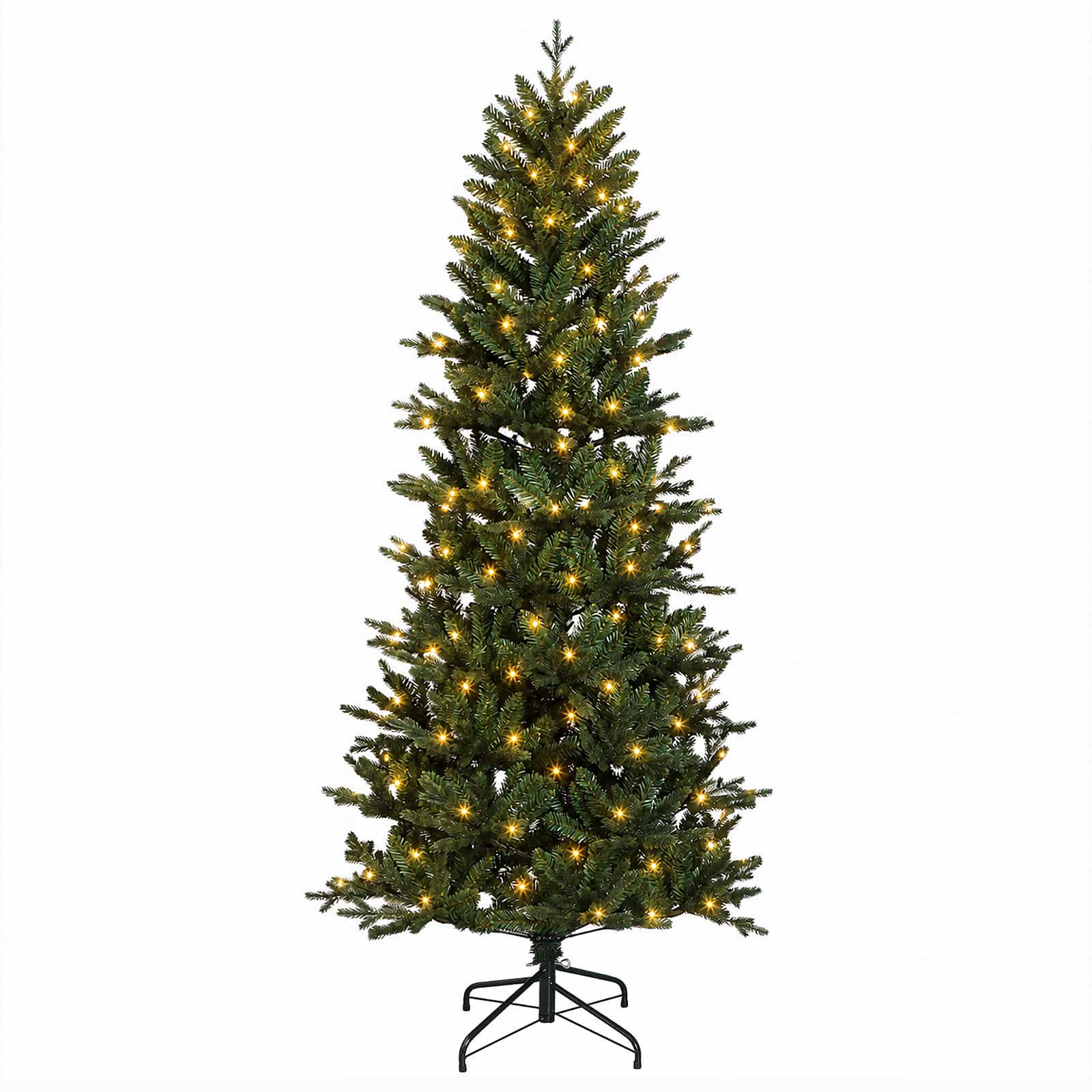Albero di Natale Artificiale con Rami Pieghevoli 120 cm 150 LED
