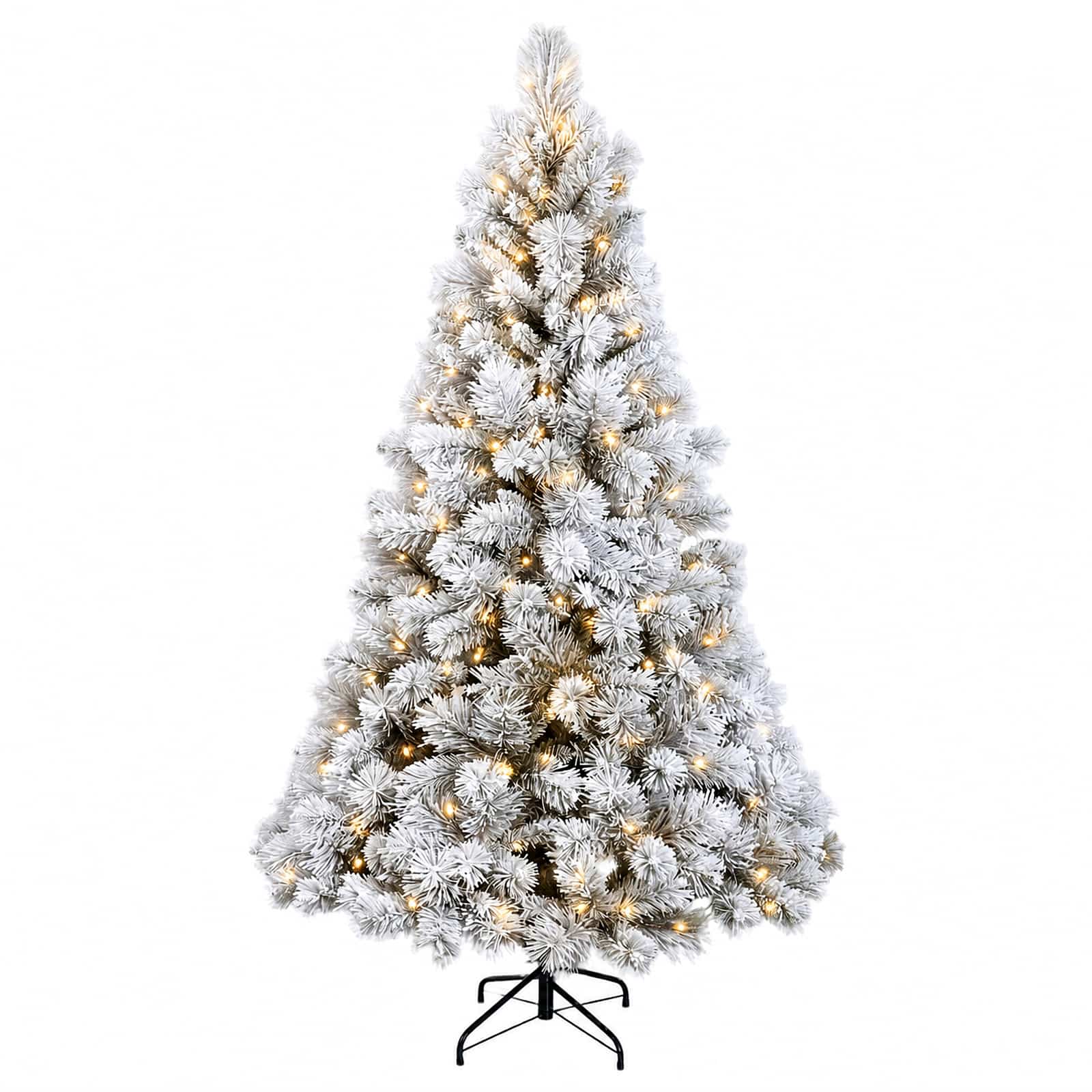 Albero di Natale Artificiale con Rami Pieghevoli 120 cm 150 LED