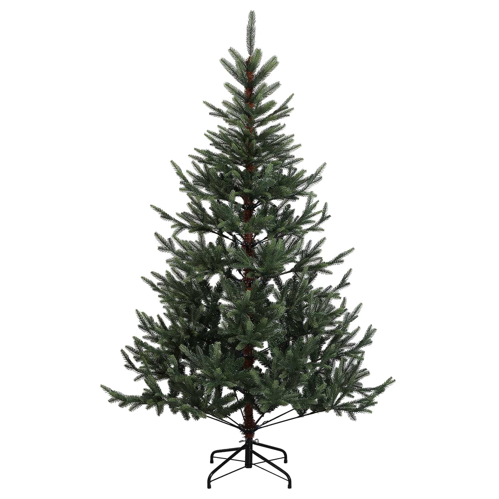 Albero di Natale Artificiale con Rami Pieghevoli 150 cm 150 LED