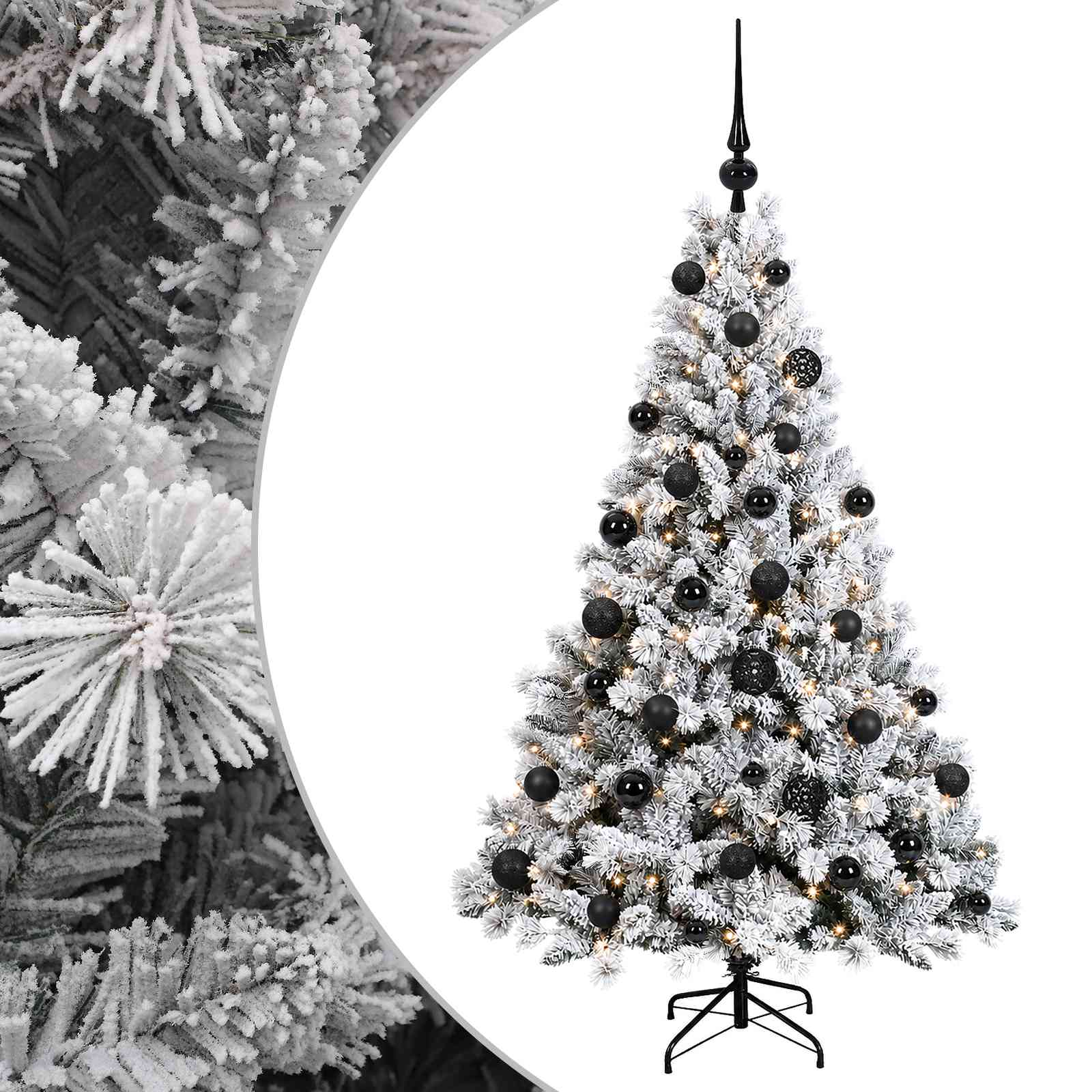 Albero di Natale Artificiale con Palline 120 cm 150 LED