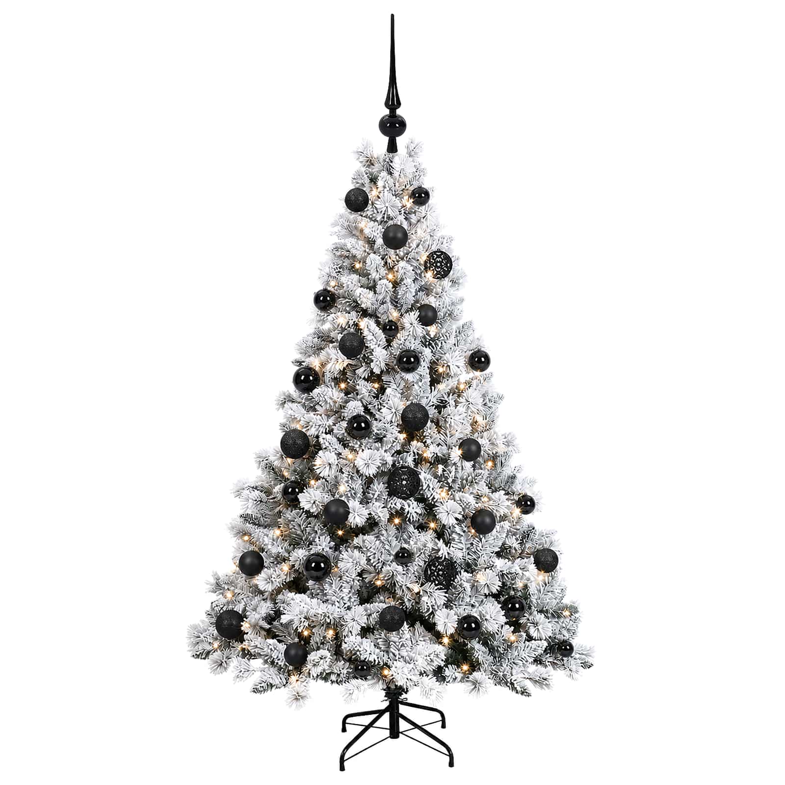 Albero di Natale Artificiale con Palline 120 cm 150 LED