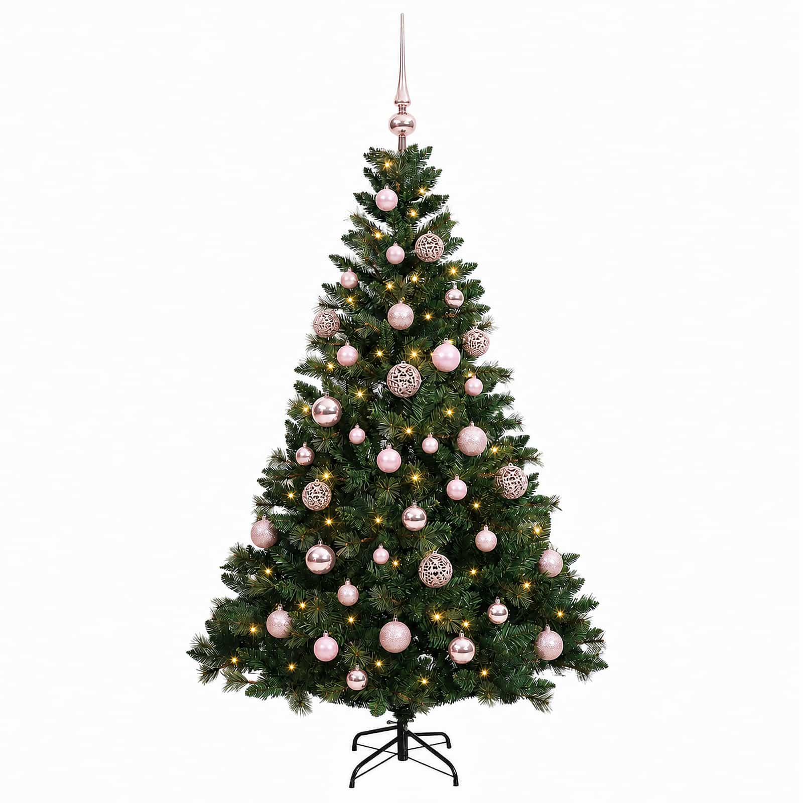 Albero di Natale Artificiale con Palline 120 cm 150 LED