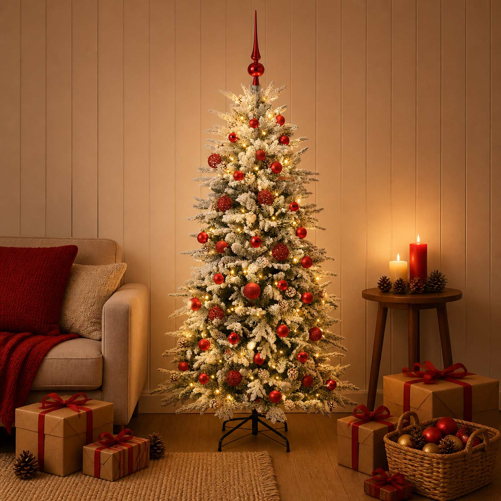 Albero di Natale Artificiale con Rami Pieghevoli 150 cm 150 LED