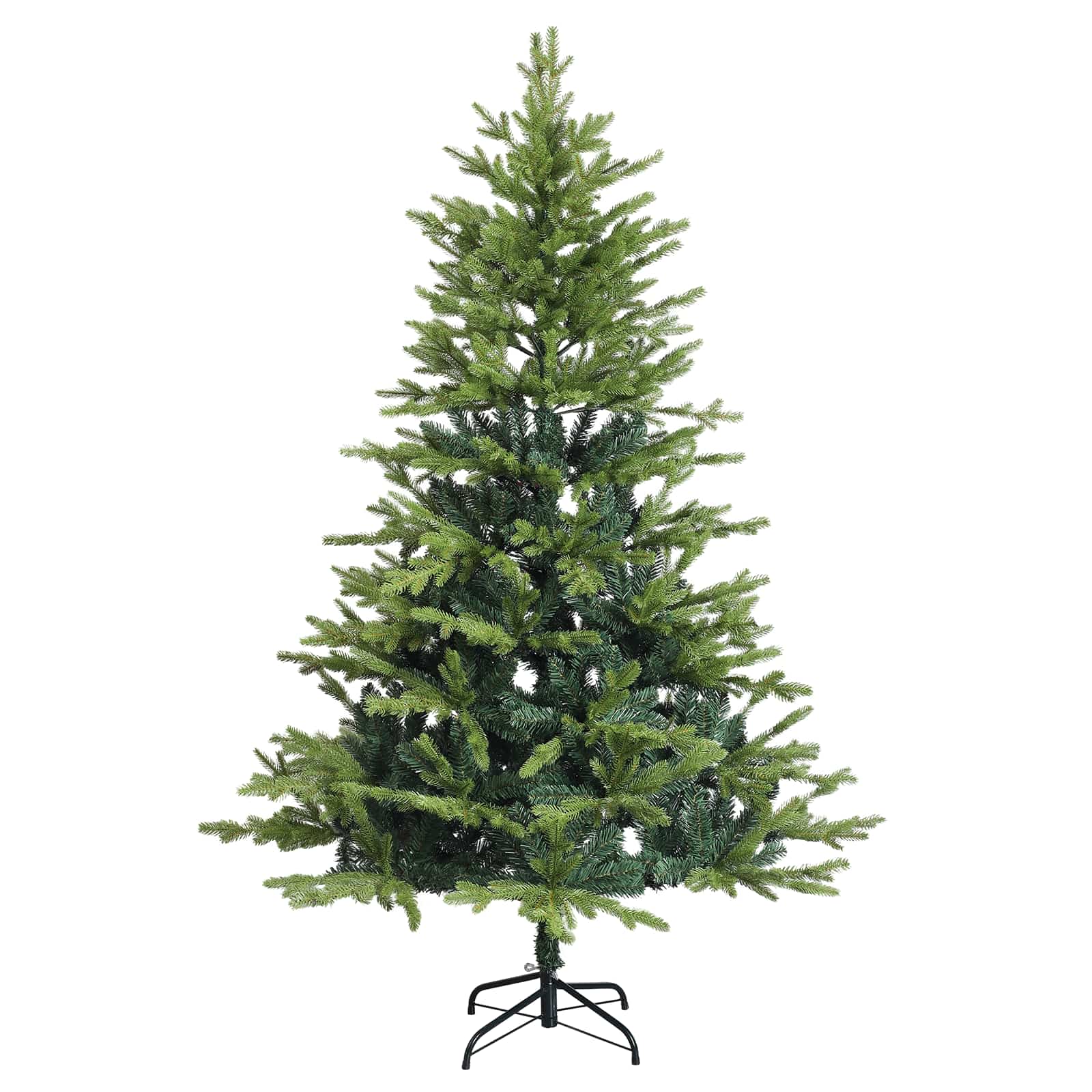 Albero di Natale Artificiale con Rami Pieghevoli 180 cm 300 LED