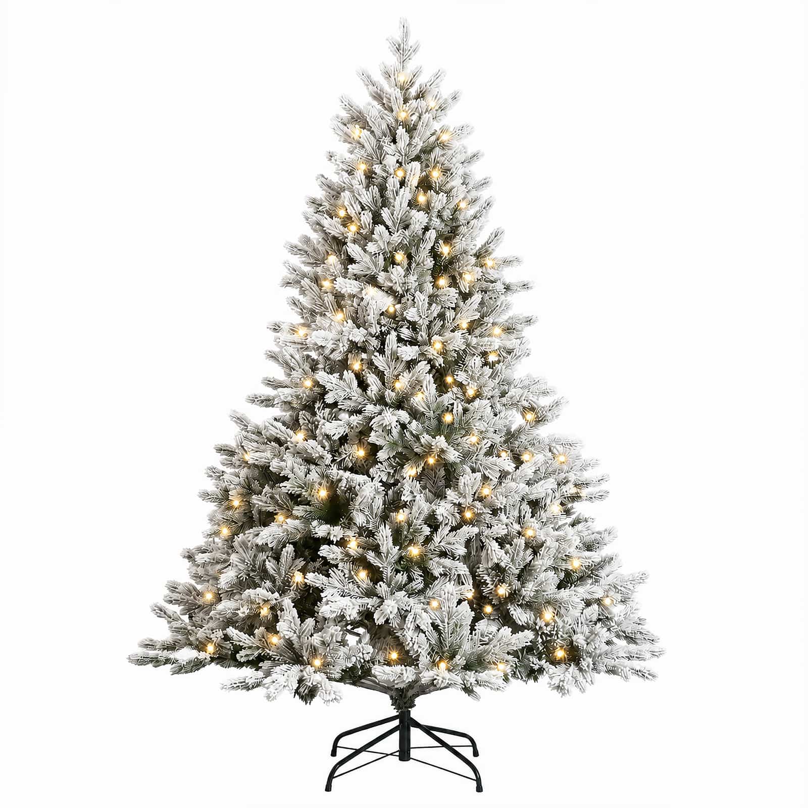 Albero di Natale Artificiale con Rami Pieghevoli 180 cm 300 LED