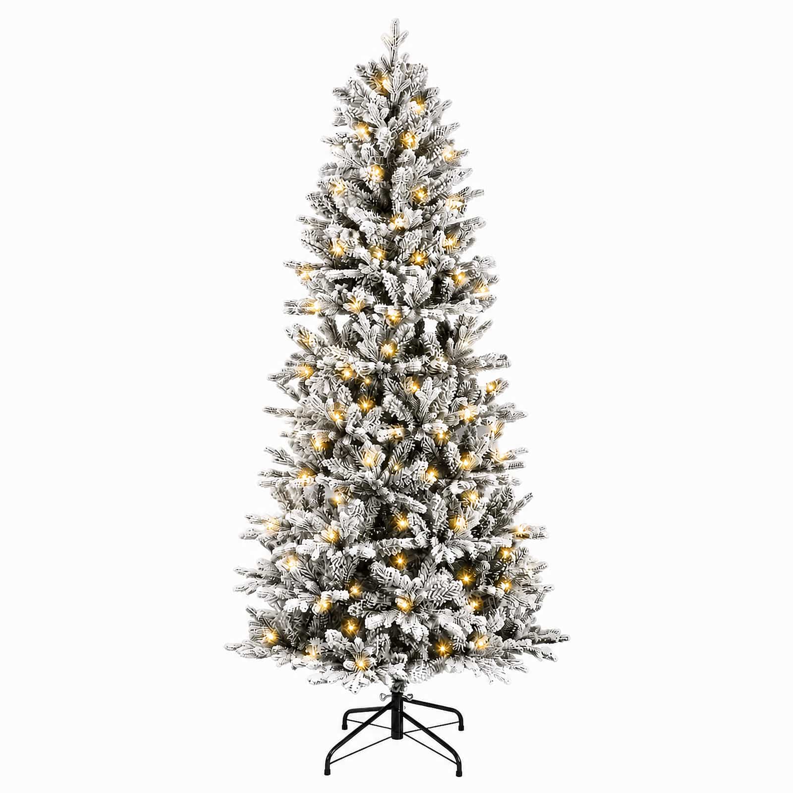 Albero di Natale Artificiale con Rami Pieghevoli 240 cm 300 LED