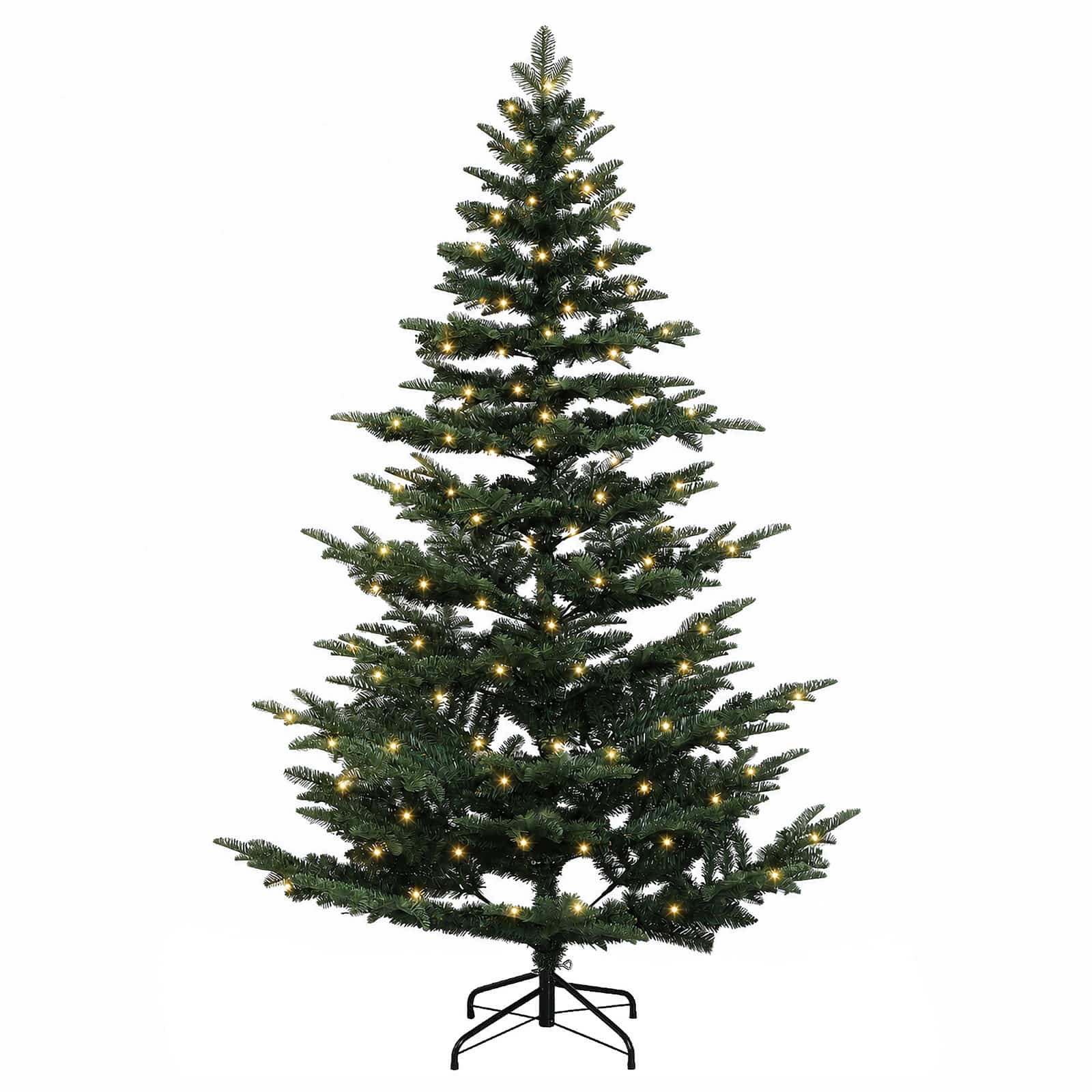 Albero di Natale Artificiale con Rami Pieghevoli 240 cm 300 LED