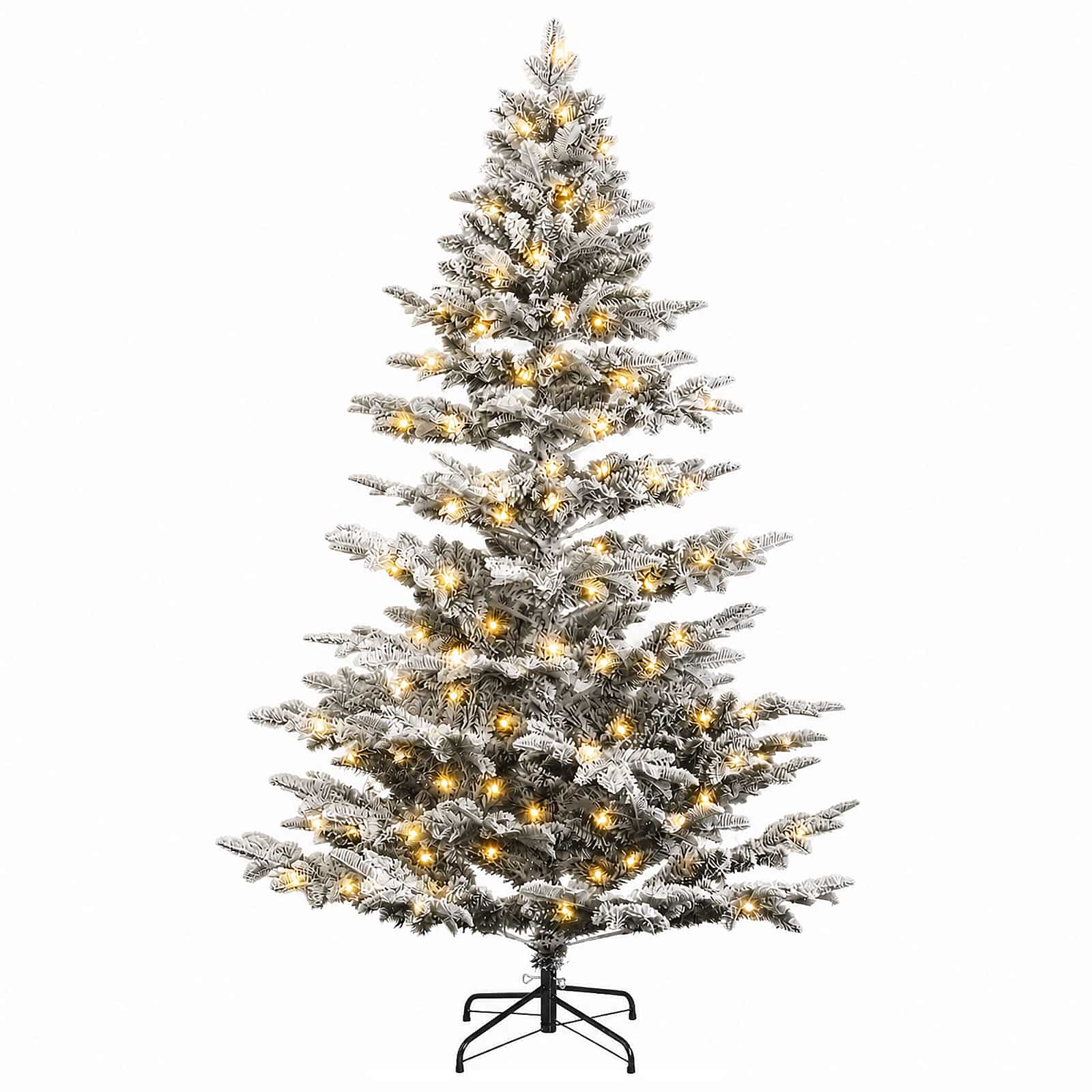 Albero di Natale Artificiale con Rami Pieghevoli 210 cm 300 LED