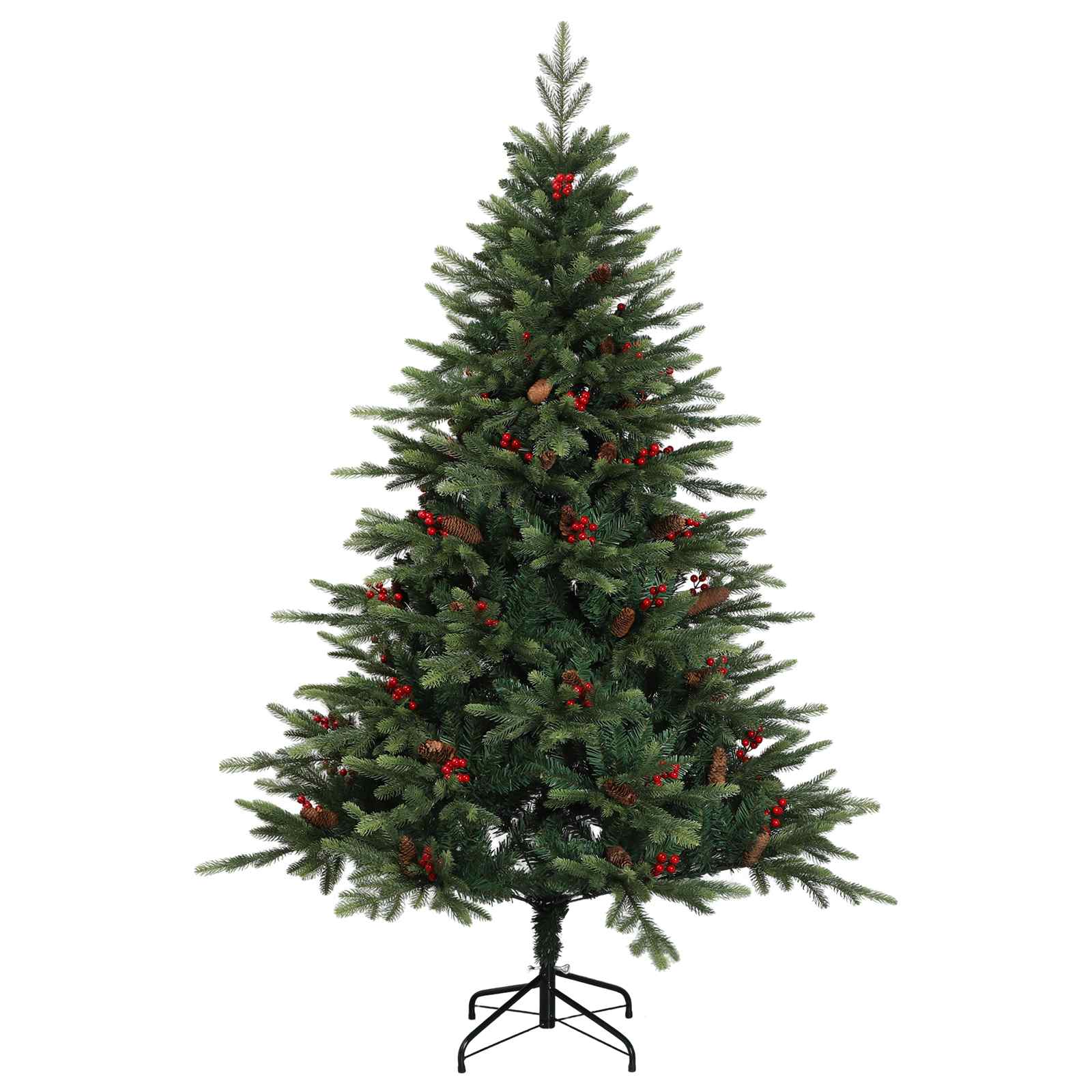 Albero di Natale Artificiale con Rami Pieghevoli 240 cm 300 LED