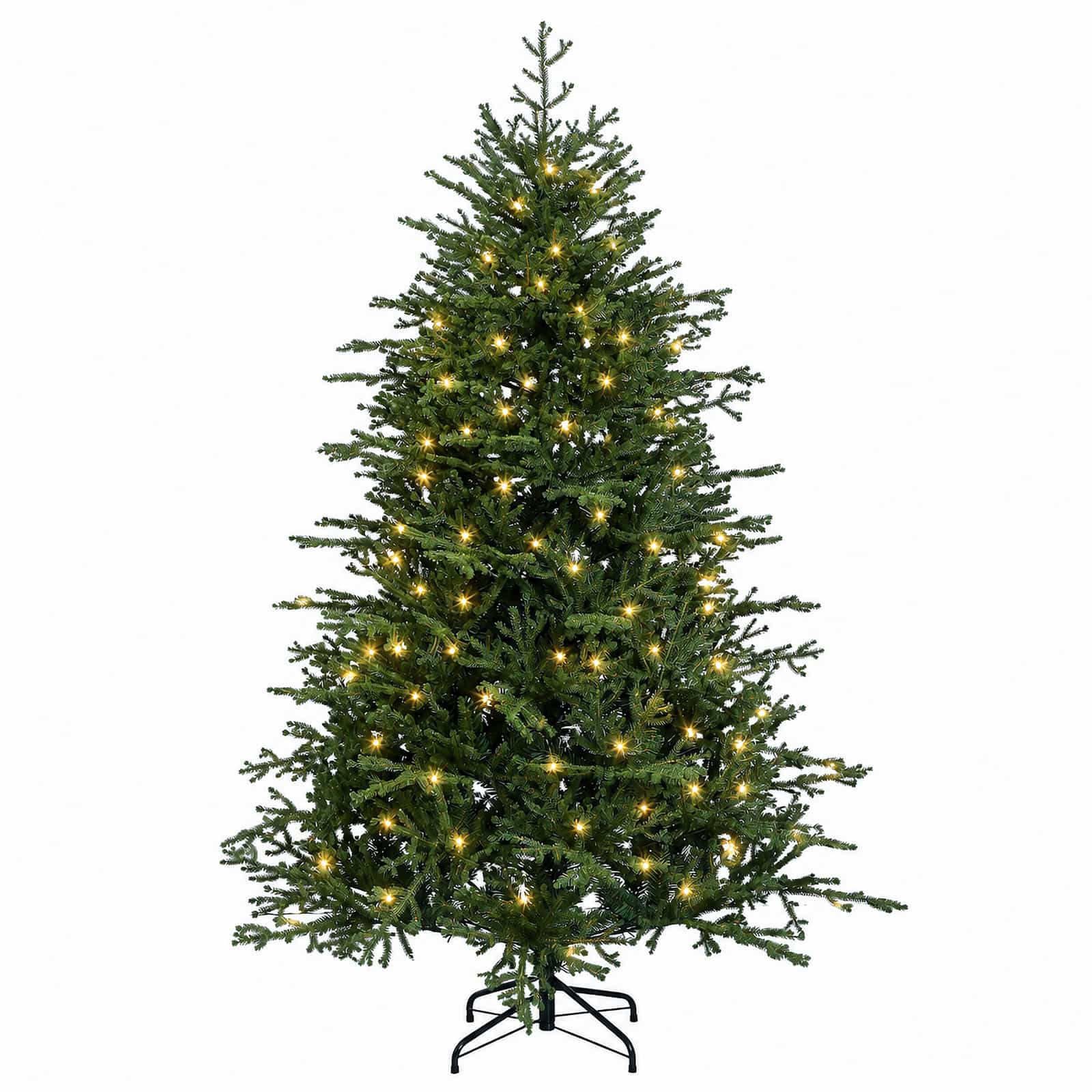 Albero di Natale Artificiale con Rami Pieghevoli 180 cm 300 LED