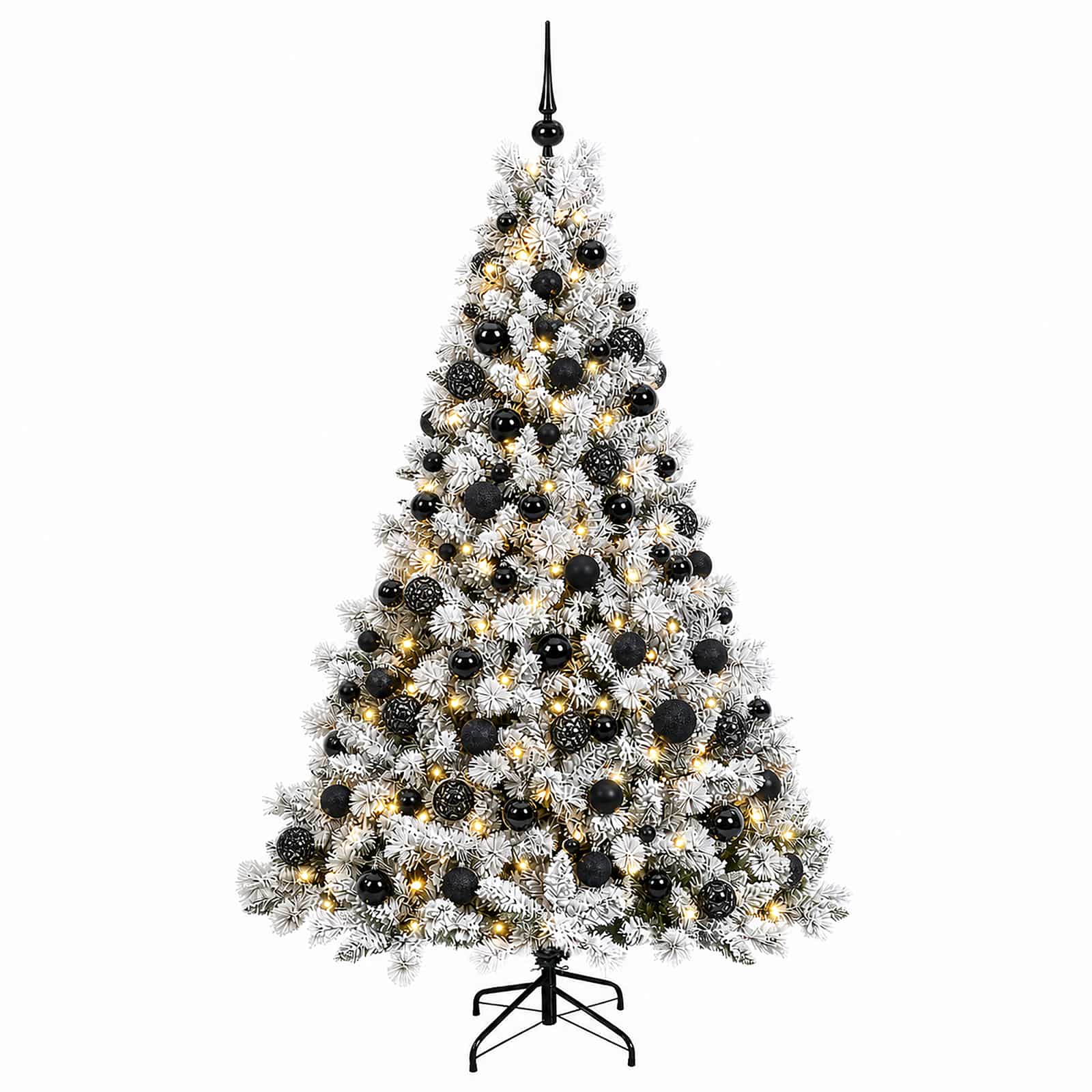 Albero di Natale Artificiale con Palline 210 cm 300 LED