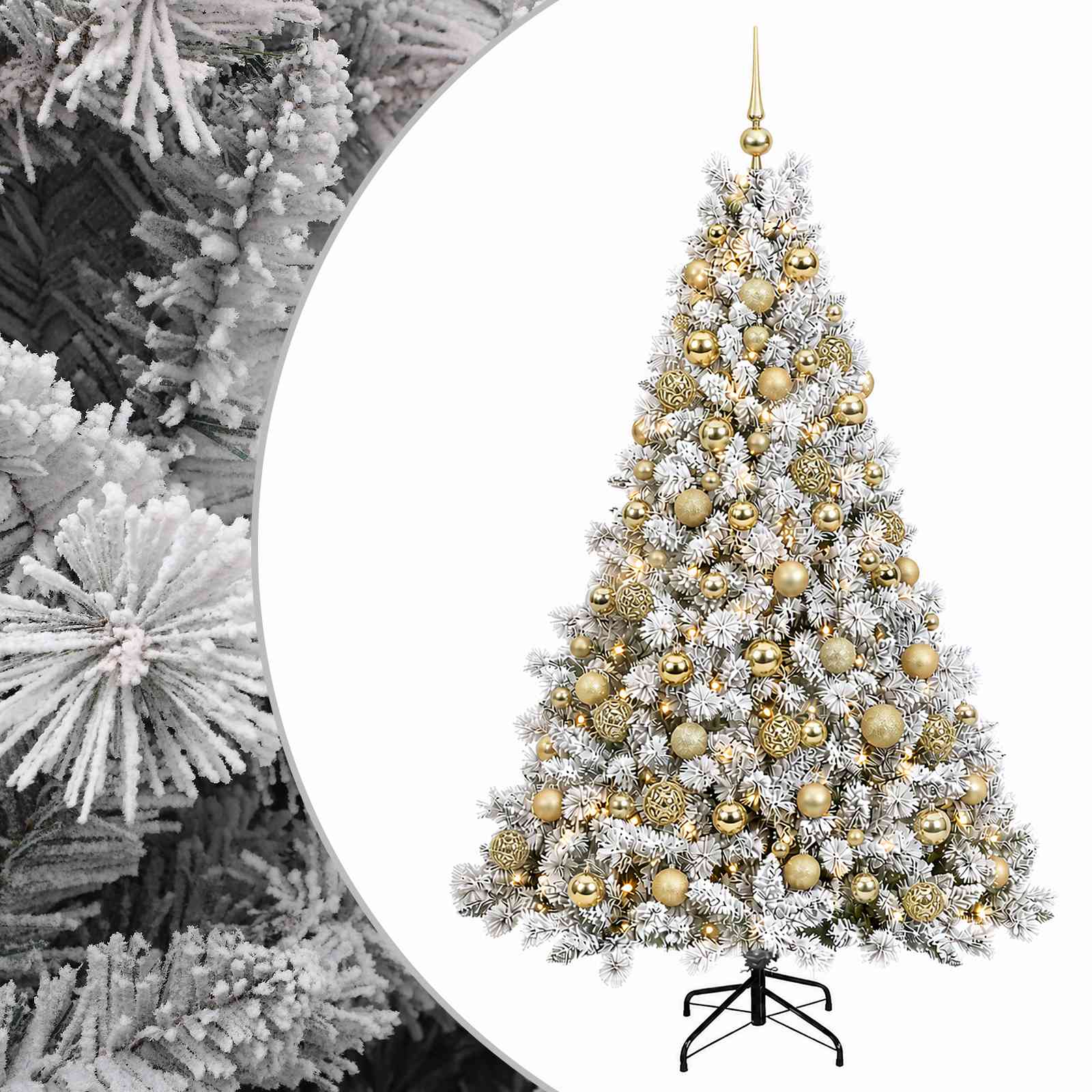 Albero di Natale Artificiale con Palline 240 cm 300 LED