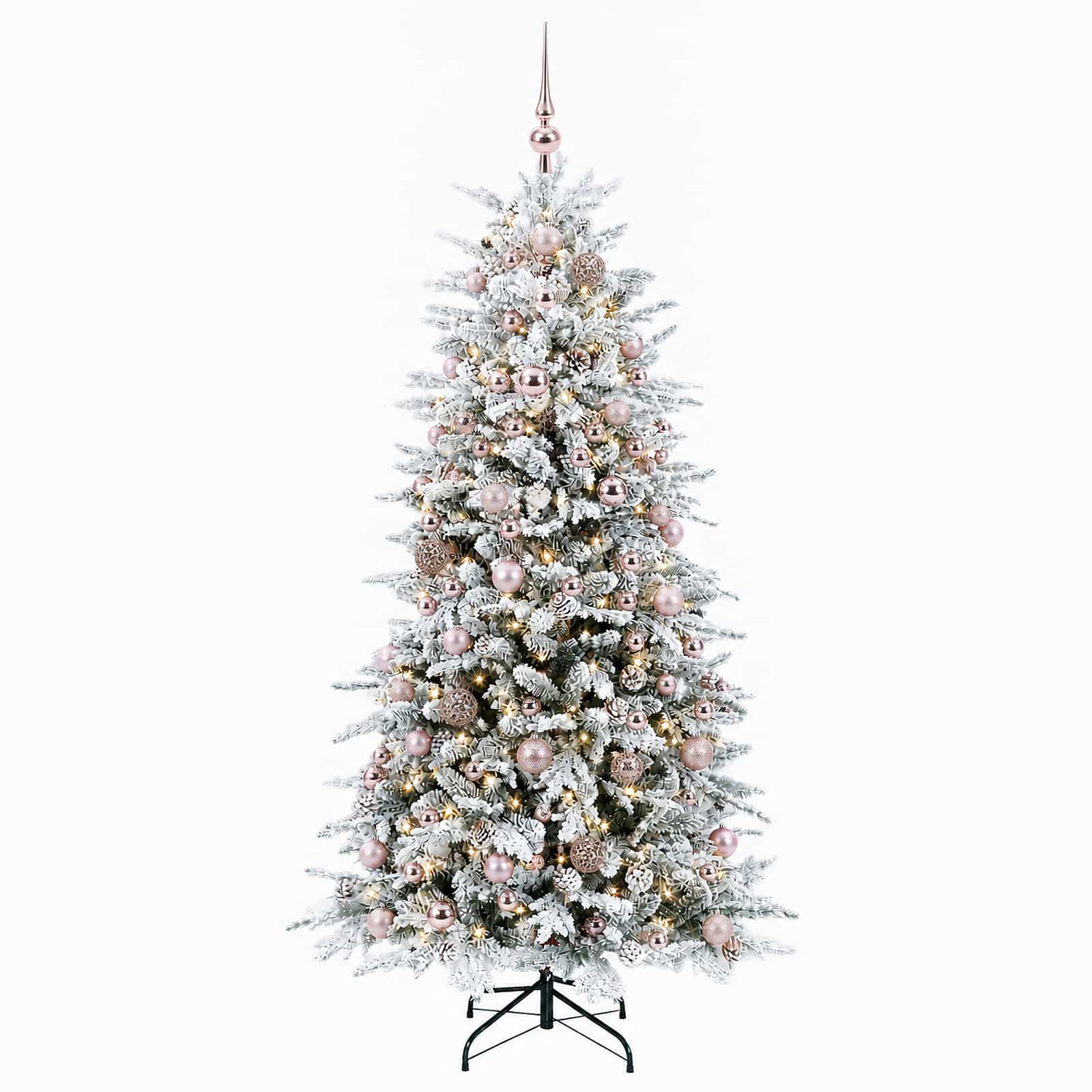 Albero di Natale Artificiale con Rami Pieghevoli 210 cm 300 LED