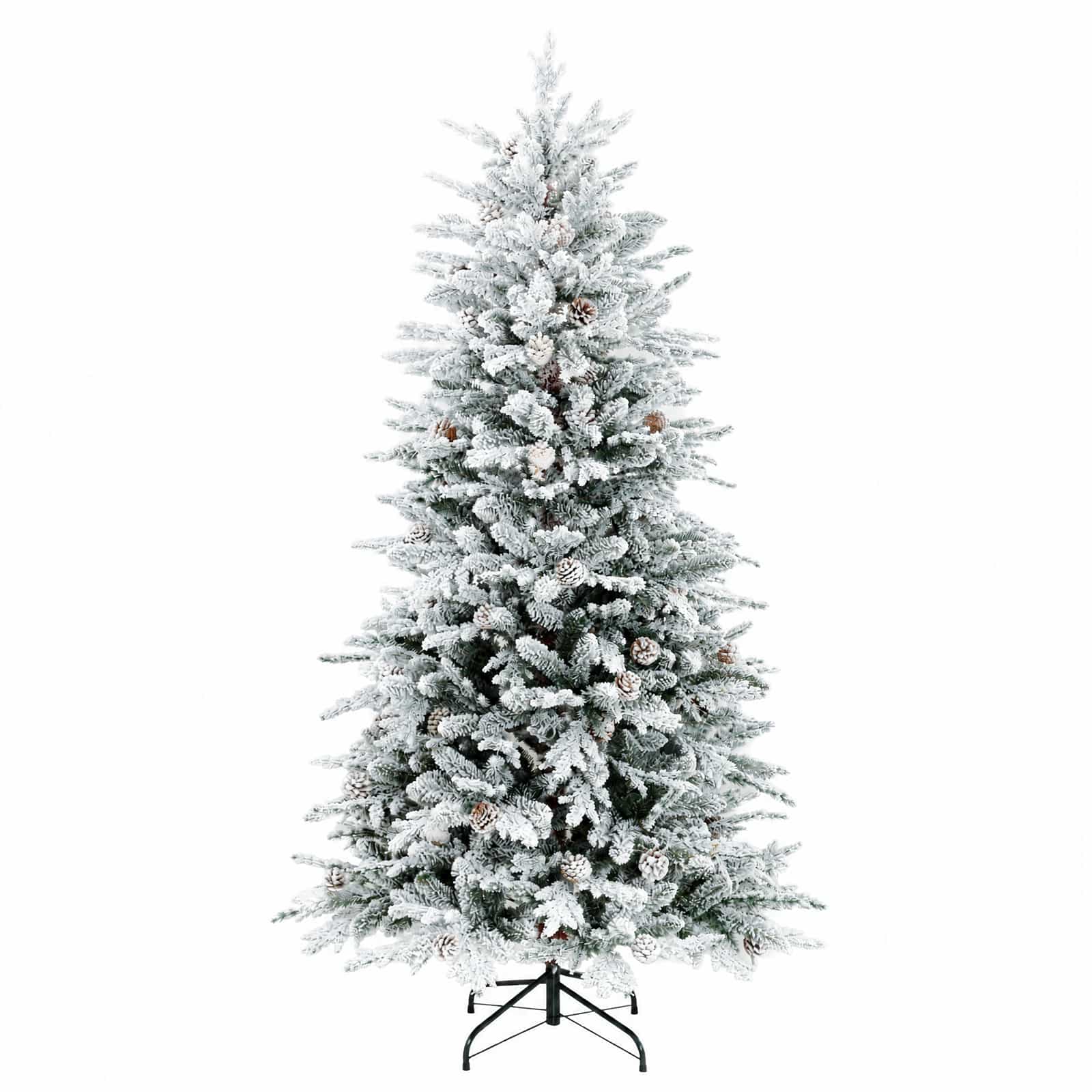 Albero di Natale Artificiale con Rami Pieghevoli 210 cm 300 LED