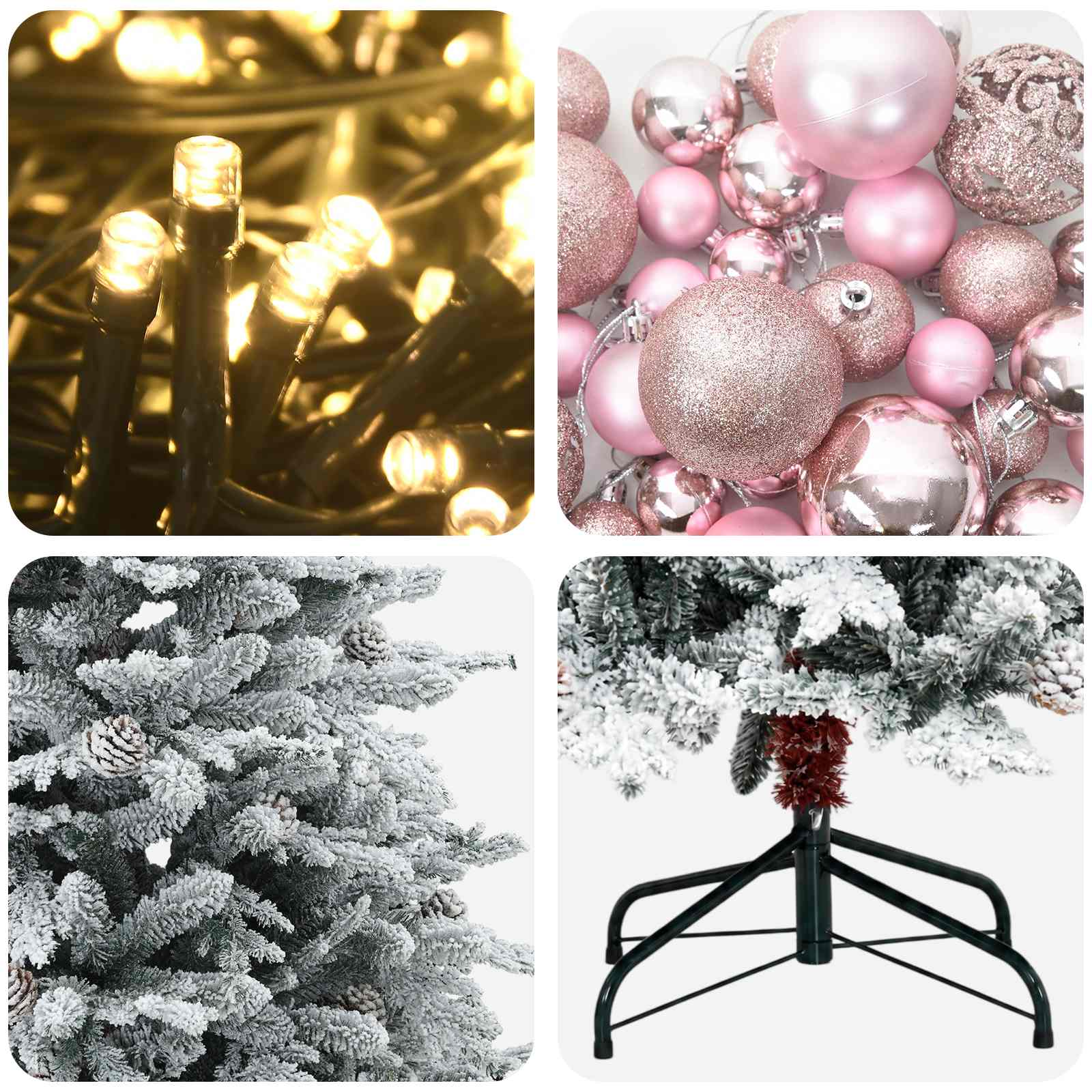 Albero di Natale Artificiale con Rami Pieghevoli 240 cm 300 LED