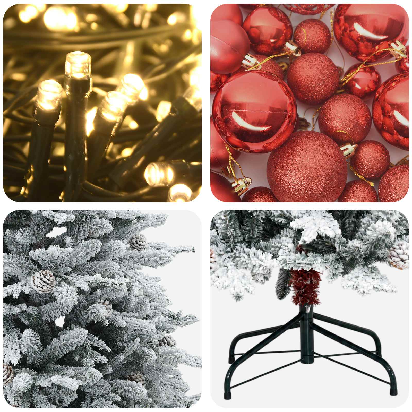Albero di Natale Artificiale con Rami Pieghevoli 240 cm 300 LED