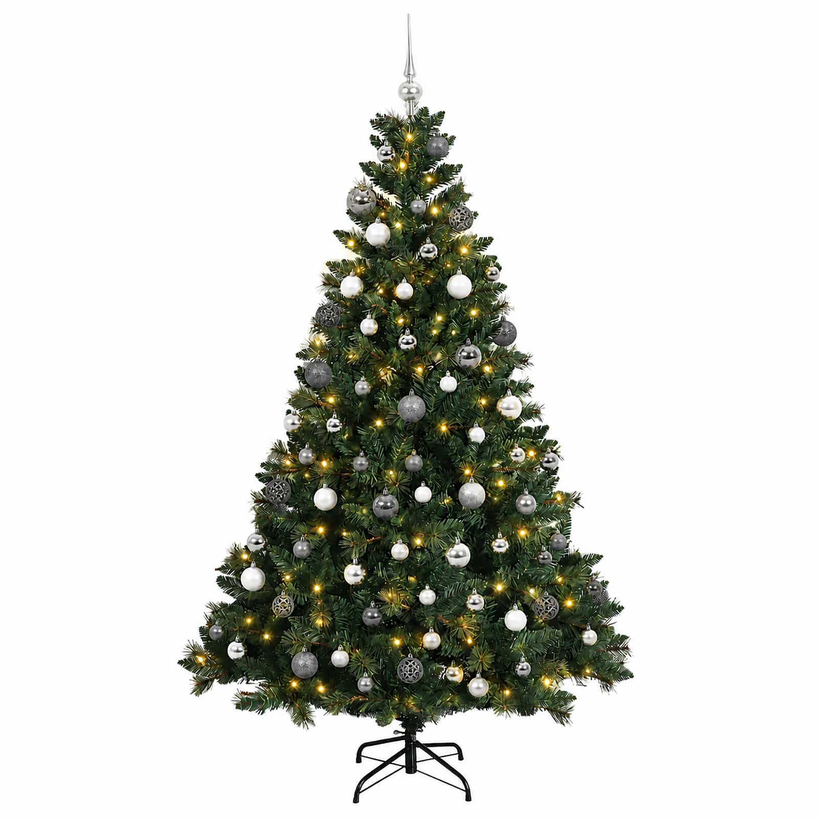 Albero di Natale Artificiale con Palline 240 cm 300 LED