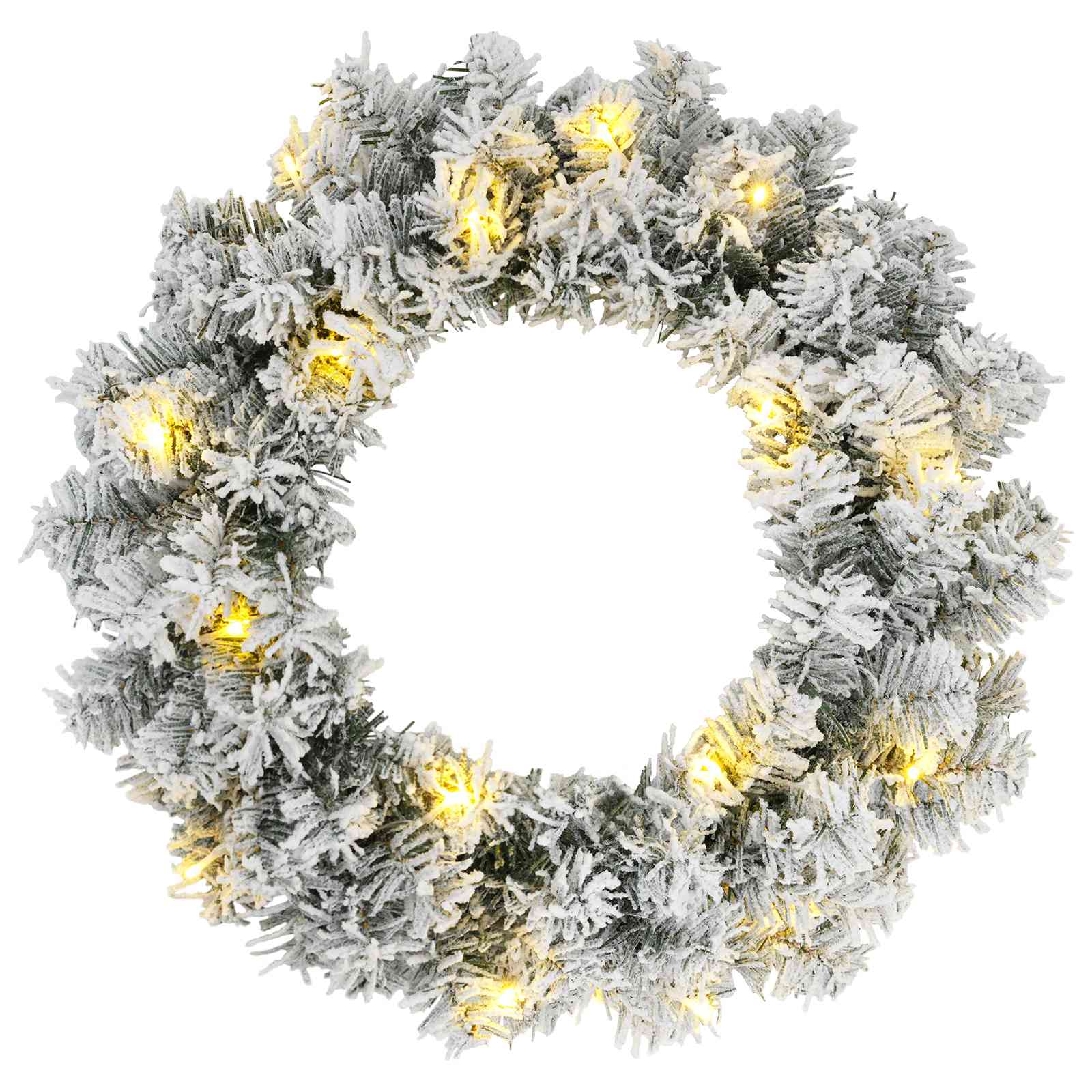 Albero di Natale Mini 45 cm 100 LED Bianco caldo PVC Bianco