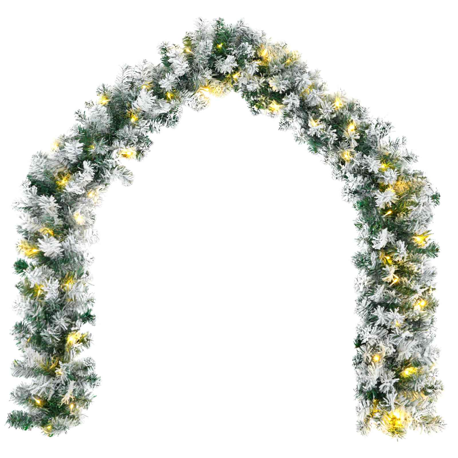 Albero di Natale Mini 45 cm 100 LED Bianco caldo PVC Bianco