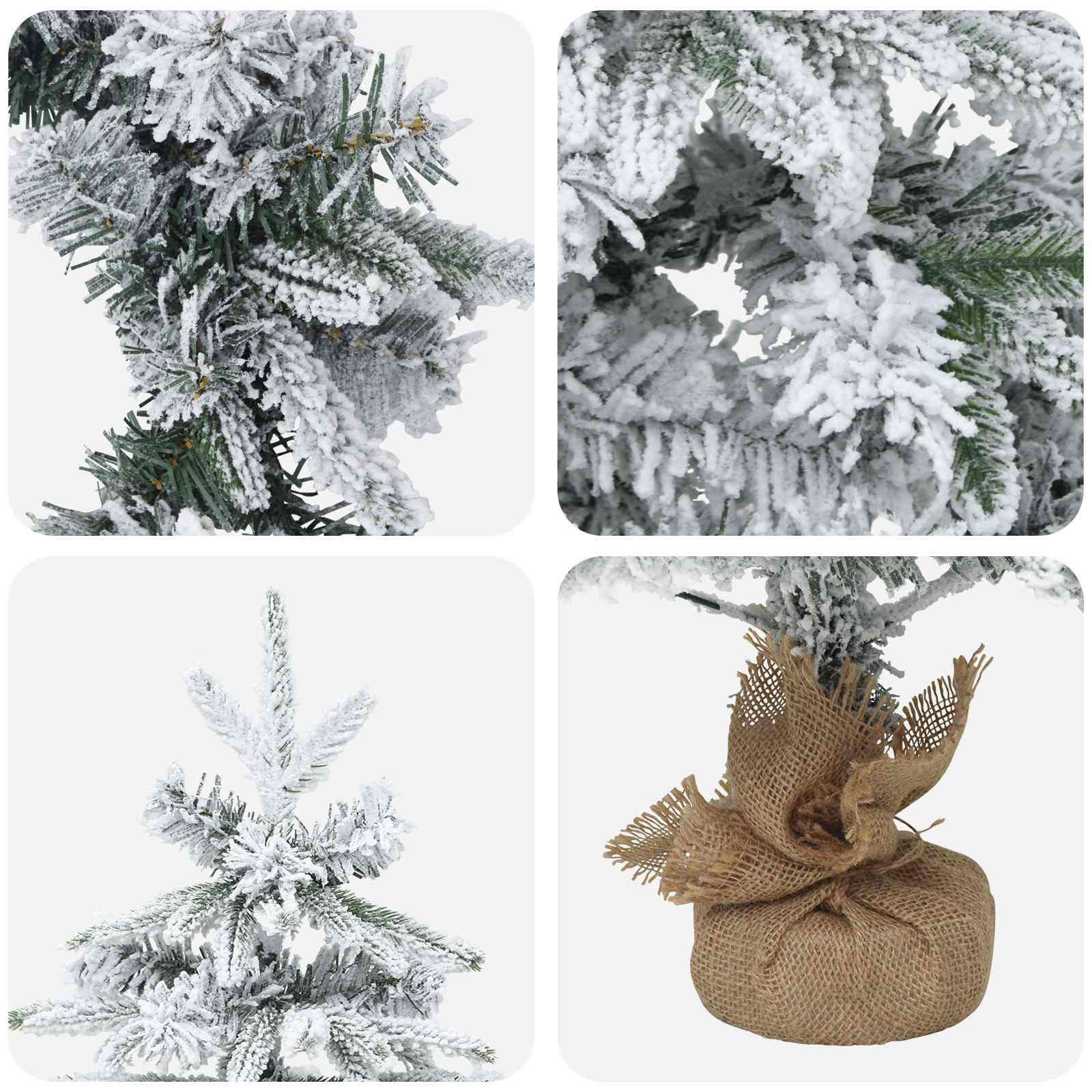 Albero di Natale Mini 45 cm PVC e PE Verde e Bianco
