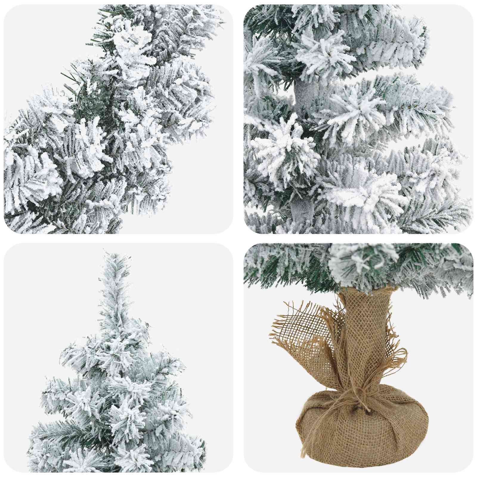 Set mini alberi di Natale 60 cm PVC Bianco