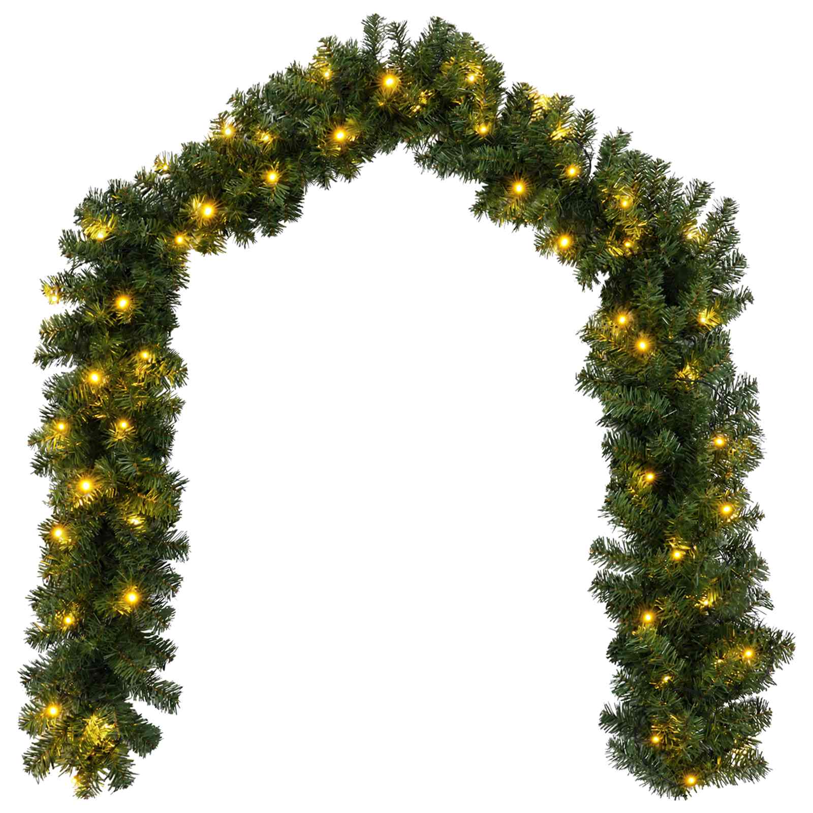 Set mini alberi di Natale 60 cm 125 LED Bianco caldo PVC Verde