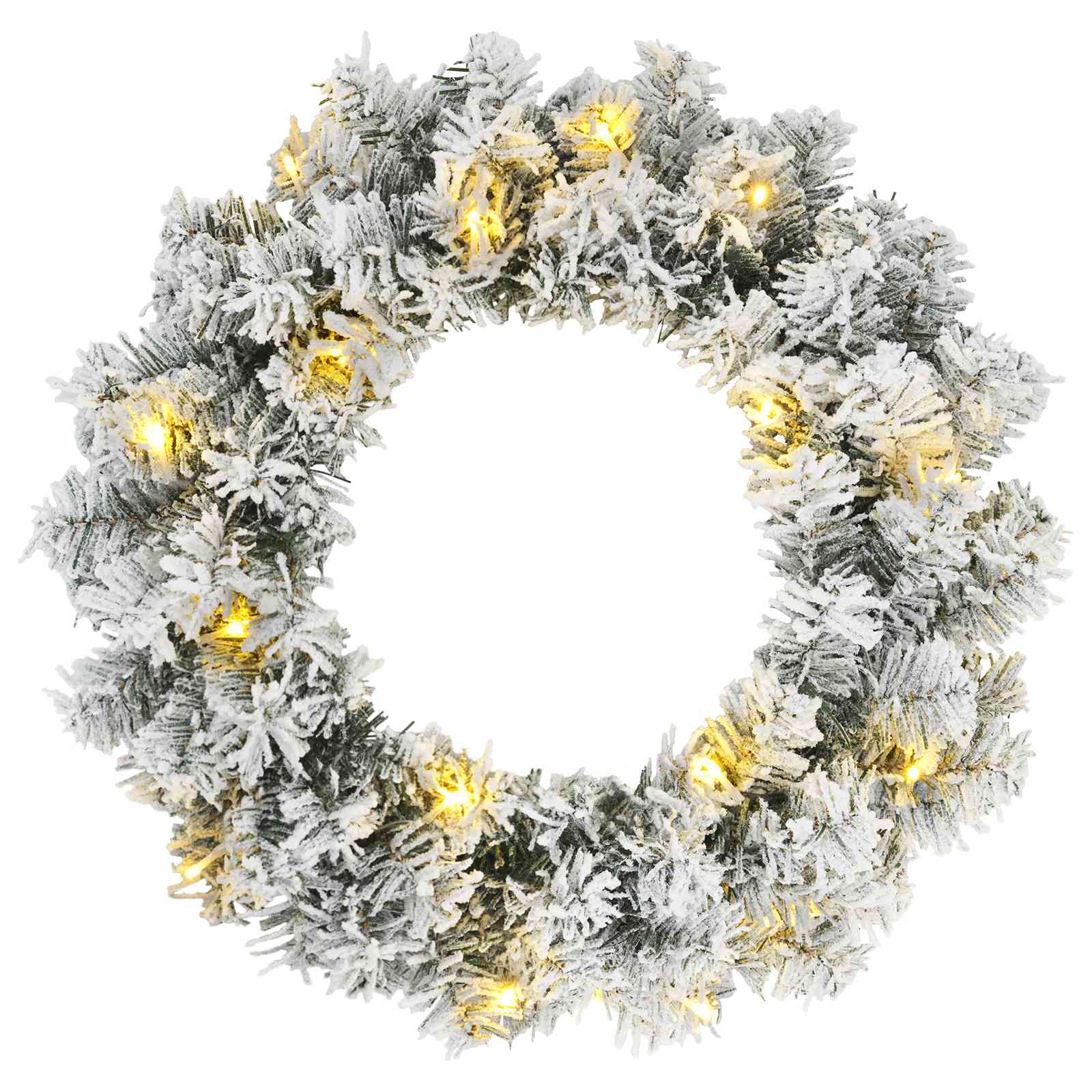 Albero di Natale Mini 60 cm 100 LED Bianco caldo PVC Bianco