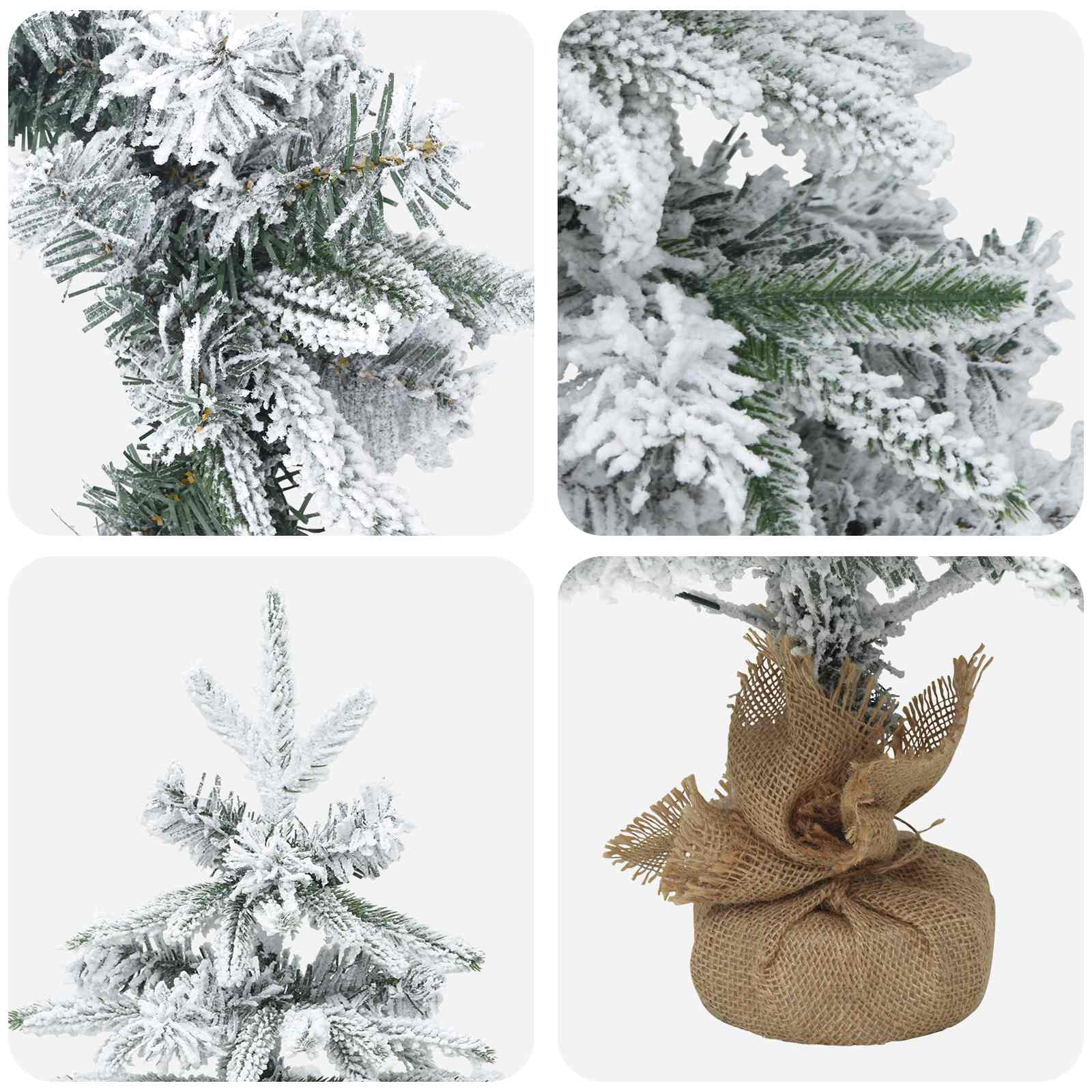 Albero di Natale Mini 60 cm PVC e PE Verde e Bianco