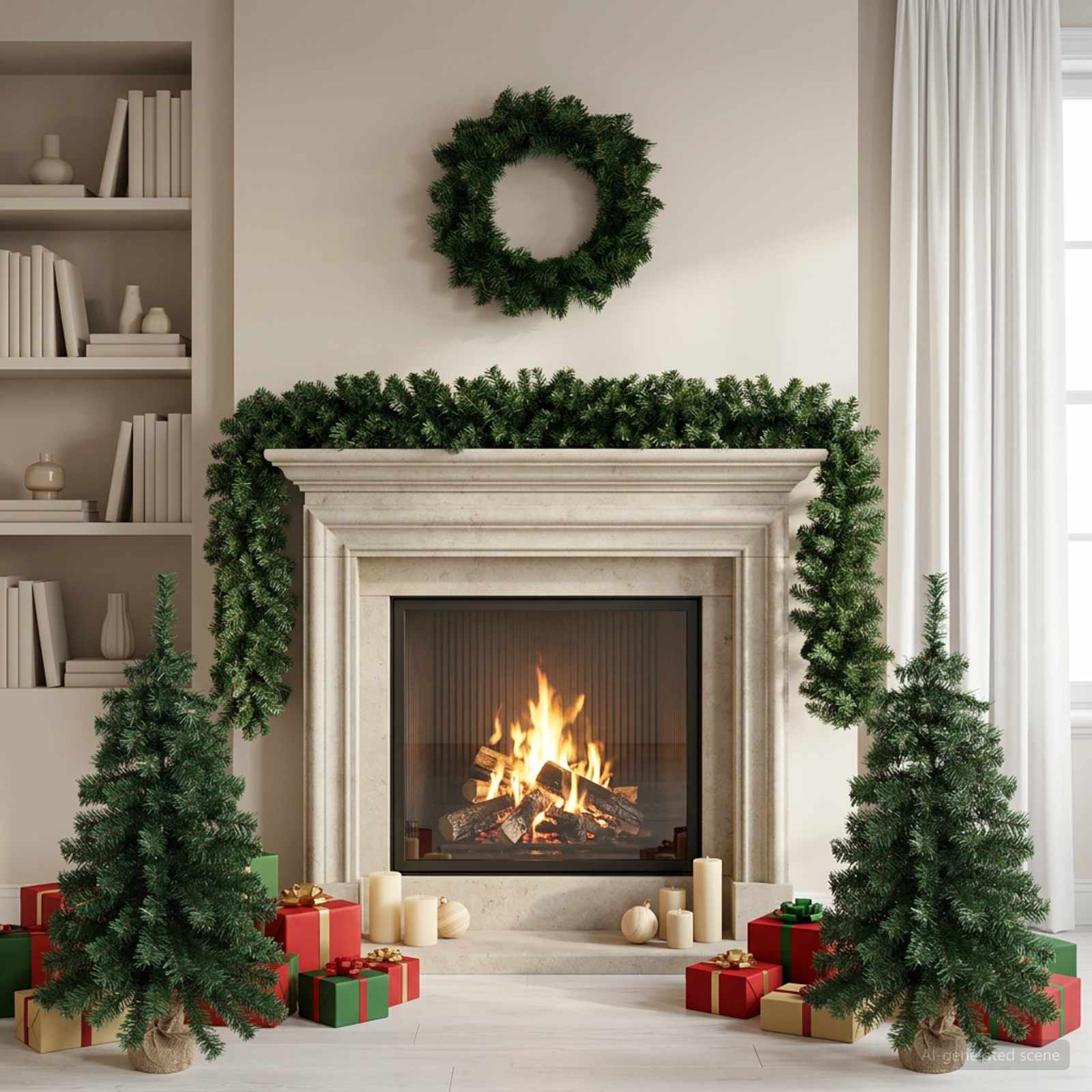 Set mini alberi di Natale 90 cm PVC Verde