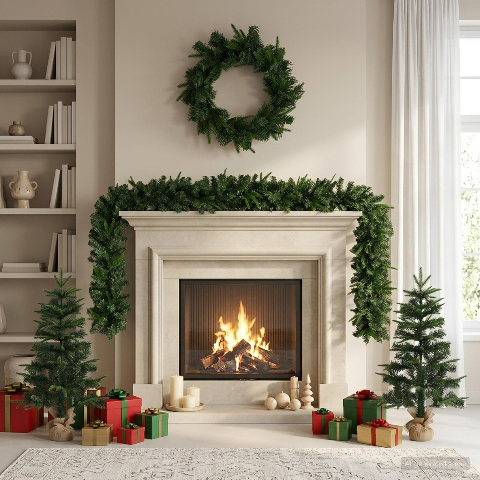 Set mini alberi di Natale 90 cm PVC e PE Verde