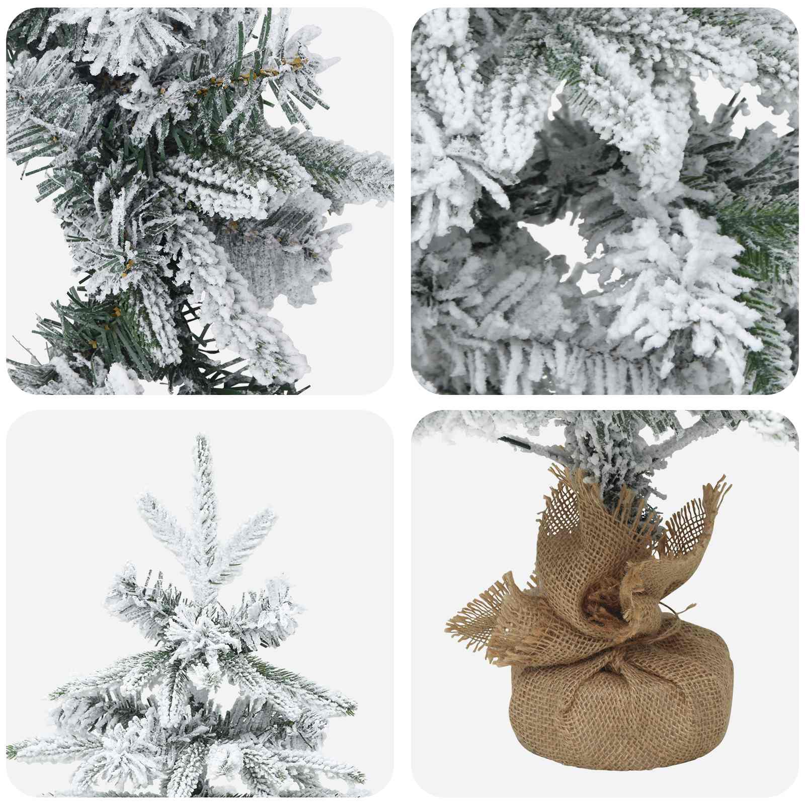Albero di Natale Mini 90 cm PVC e PE Verde e Bianco