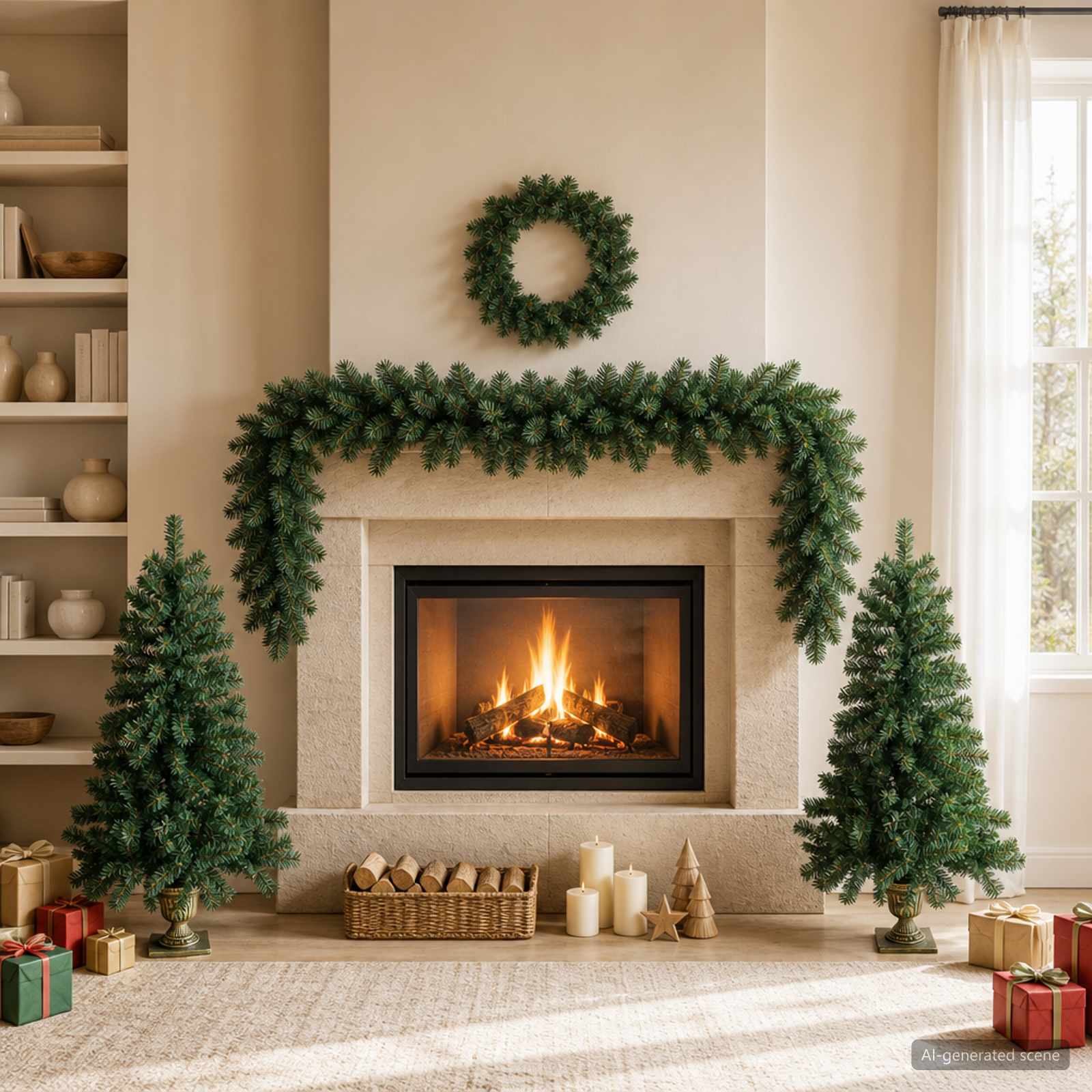 Set mini alberi di Natale 120 cm PVC Verde