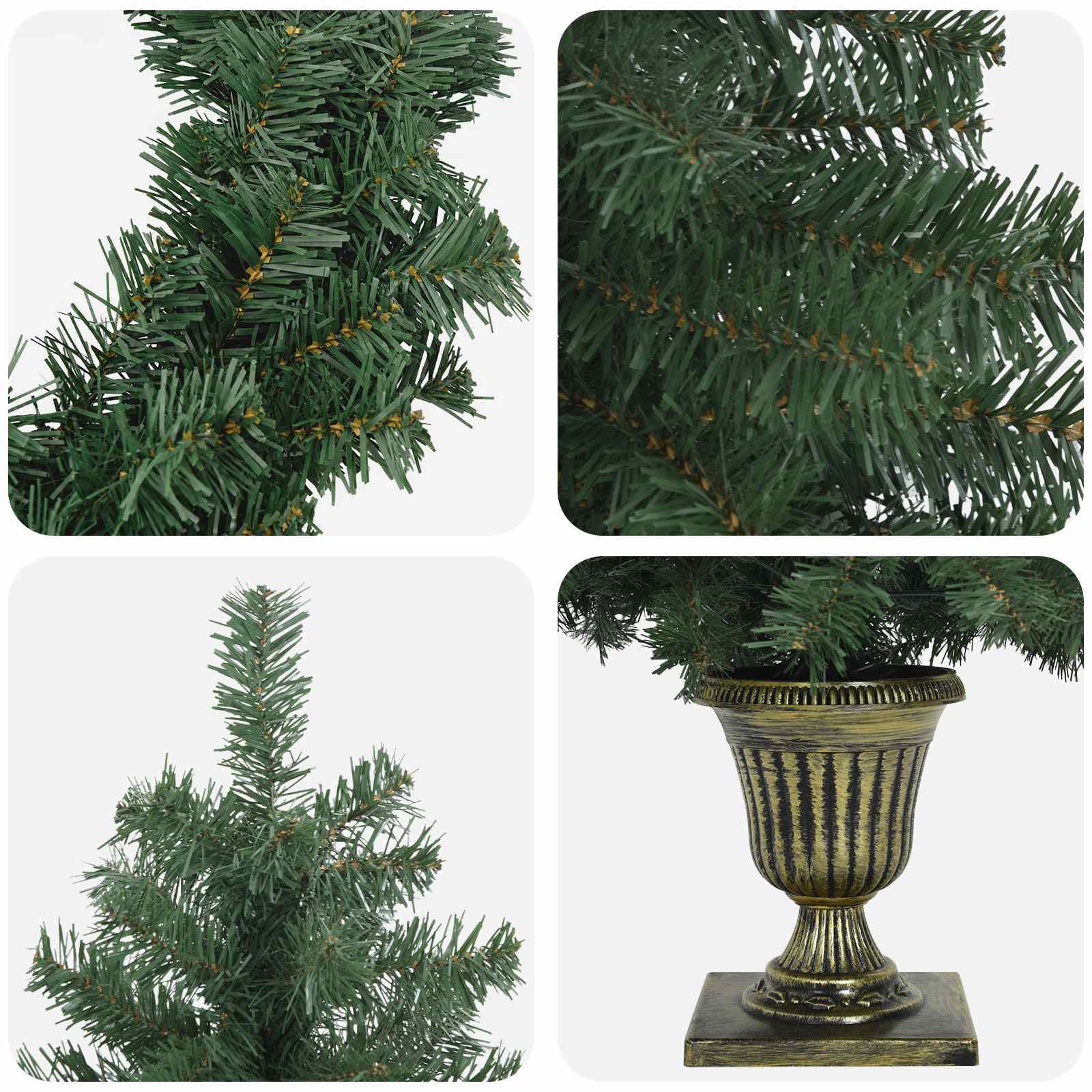 Set mini alberi di Natale 120 cm PVC Verde