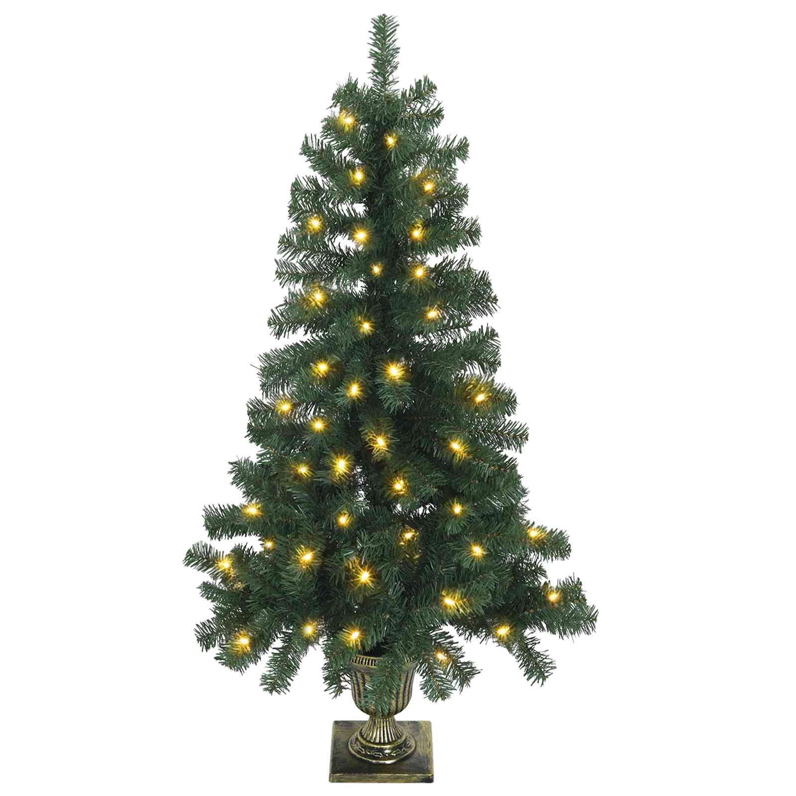 Set mini alberi di Natale 120 cm 275 LED Bianco caldo PVC Verde