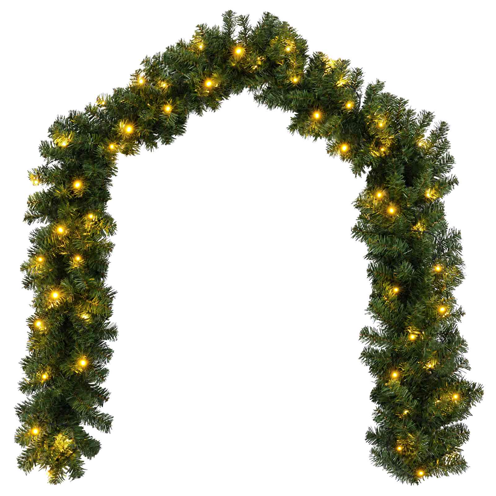 Set mini alberi di Natale 120 cm 275 LED Bianco caldo PVC Verde